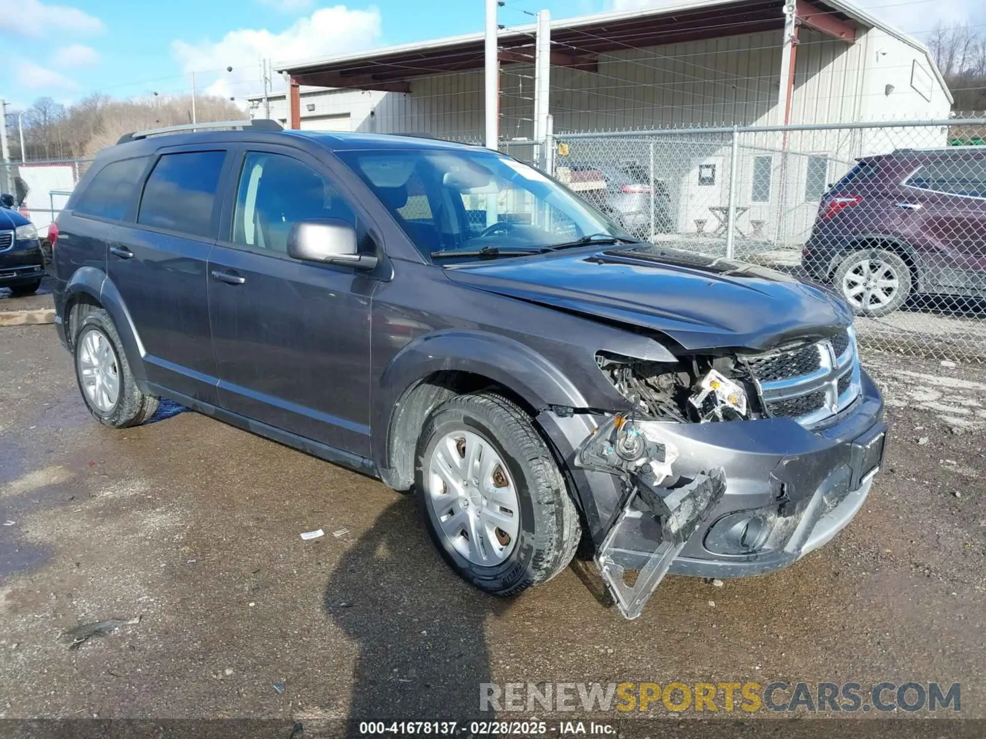 1 Photograph of a damaged car 3C4PDDBG2KT775054 DODGE JOURNEY 2019