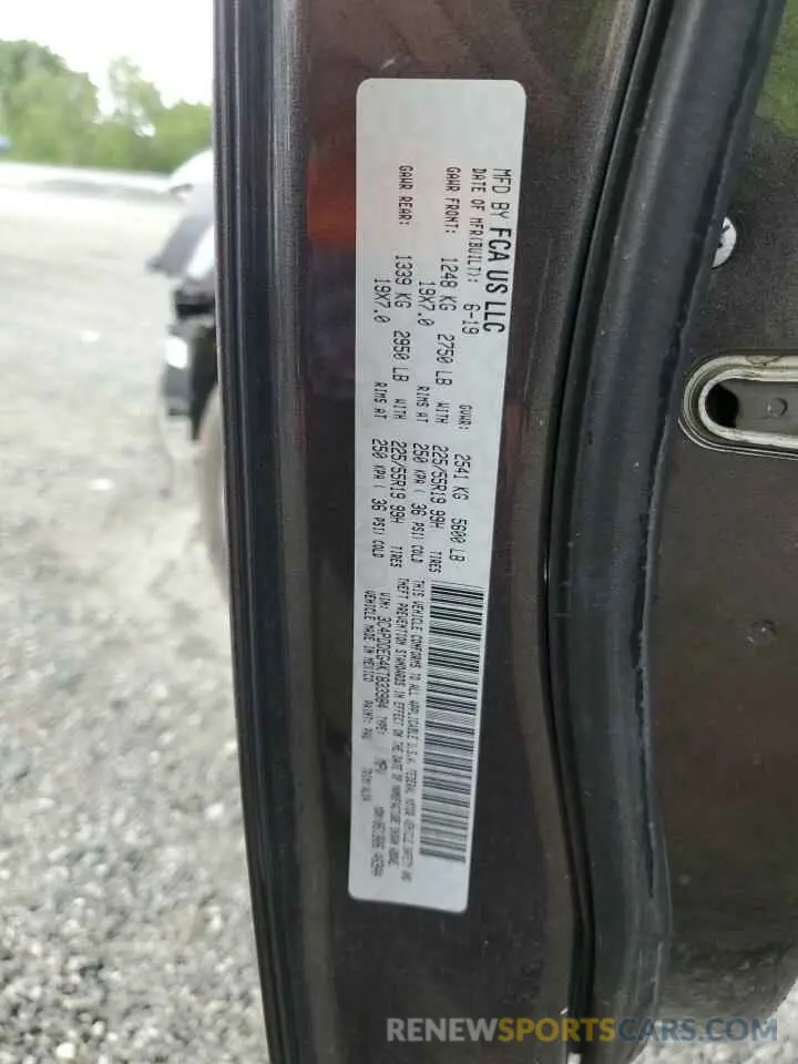 14 Photograph of a damaged car 3C4PDDEG4KT833984 DODGE JOURNEY 2019