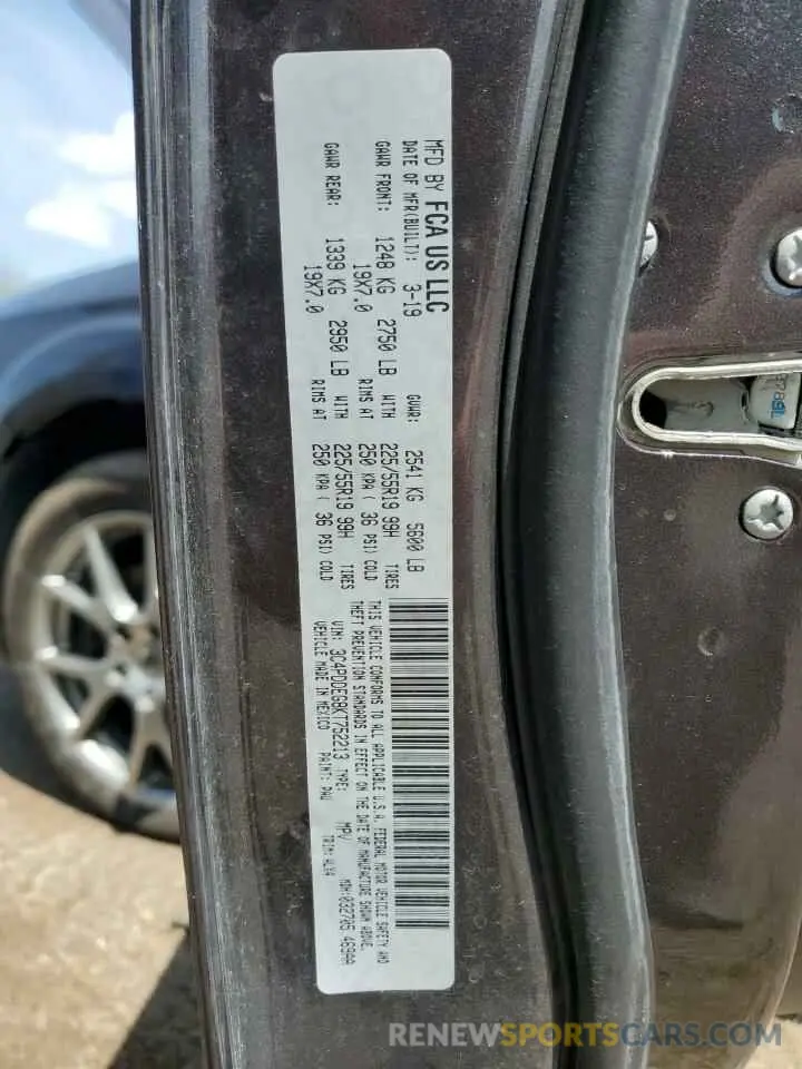 14 Photograph of a damaged car 3C4PDDEG8KT752213 DODGE JOURNEY 2019