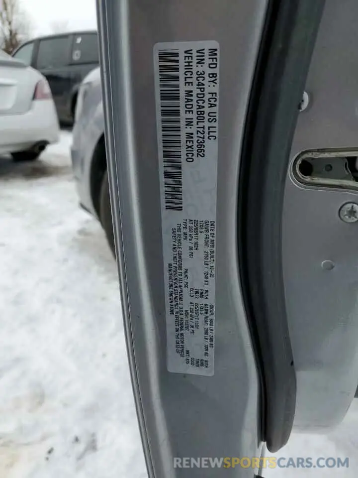 13 Photograph of a damaged car 3C4PDCAB0LT273662 DODGE JOURNEY 2020