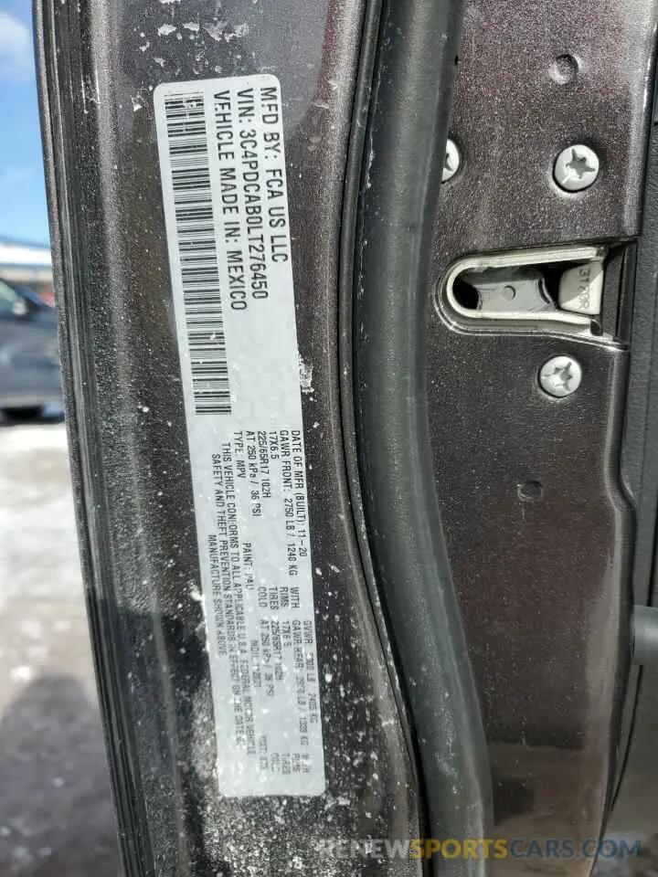 14 Photograph of a damaged car 3C4PDCAB0LT276450 DODGE JOURNEY 2020