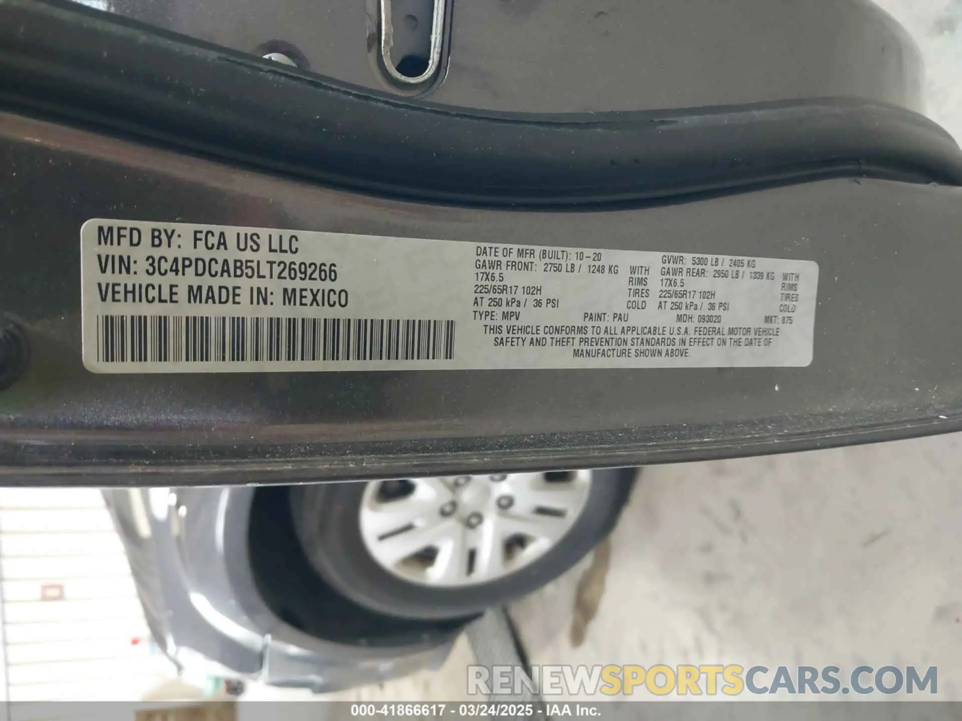 9 Photograph of a damaged car 3C4PDCAB5LT269266 DODGE JOURNEY 2020