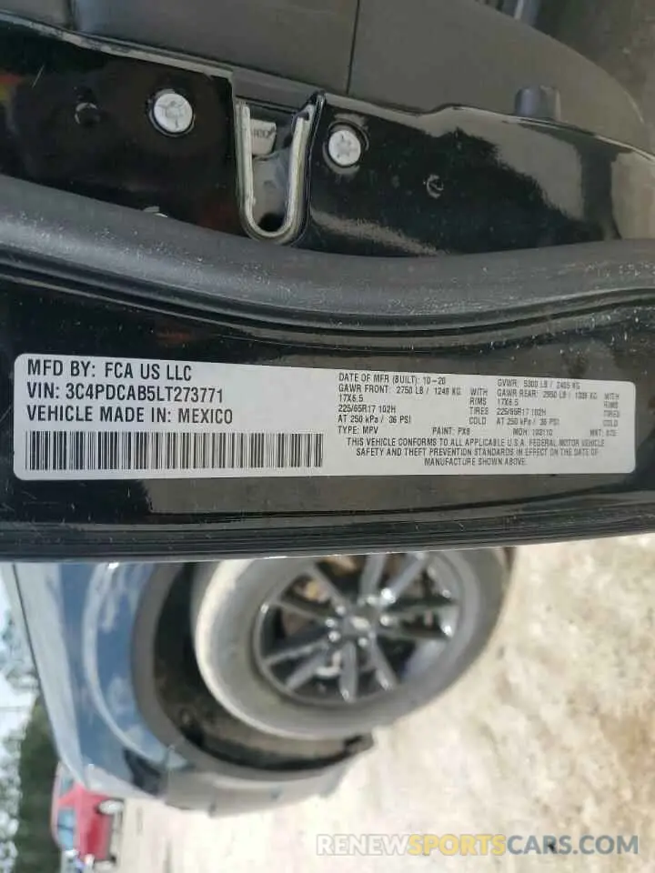 15 Photograph of a damaged car 3C4PDCAB5LT273771 DODGE JOURNEY 2020