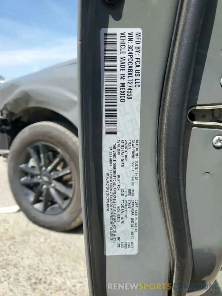 15 Photograph of a damaged car 3C4PDCABXLT274558 DODGE JOURNEY 2020