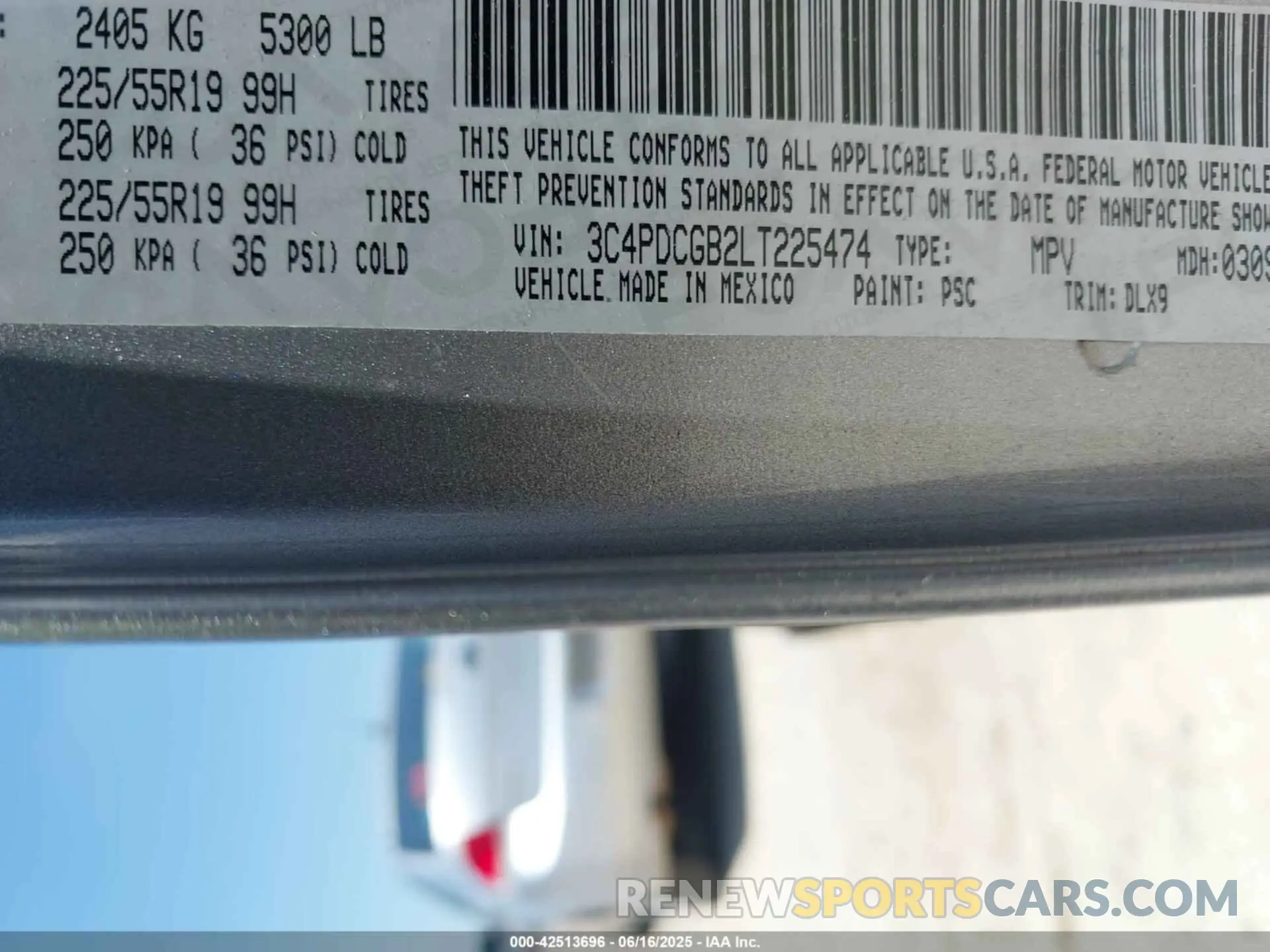 9 Photograph of a damaged car 3C4PDCGB2LT225474 DODGE JOURNEY 2020