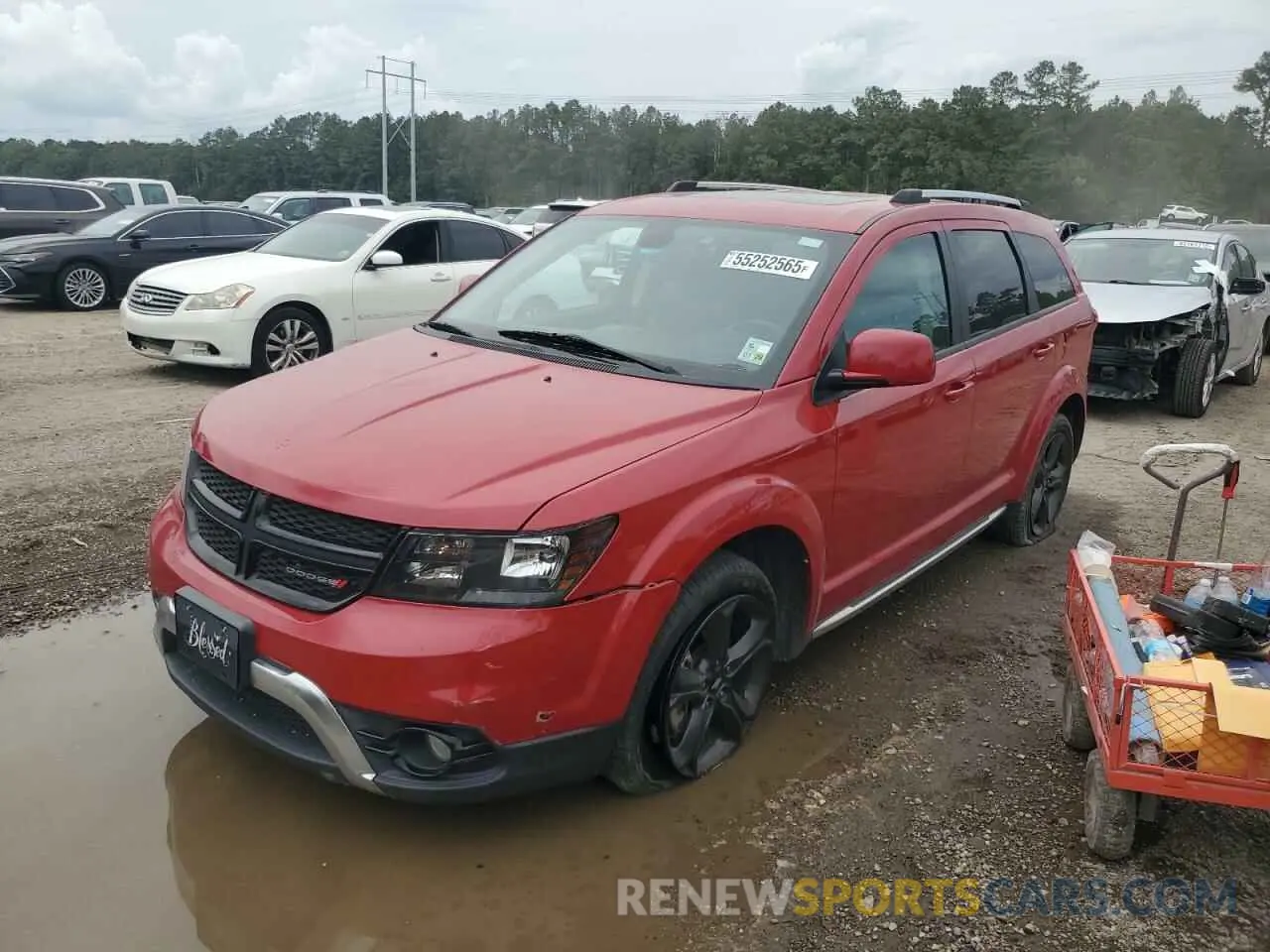 1 Photograph of a damaged car 3C4PDCGB9LT201138 DODGE JOURNEY 2020