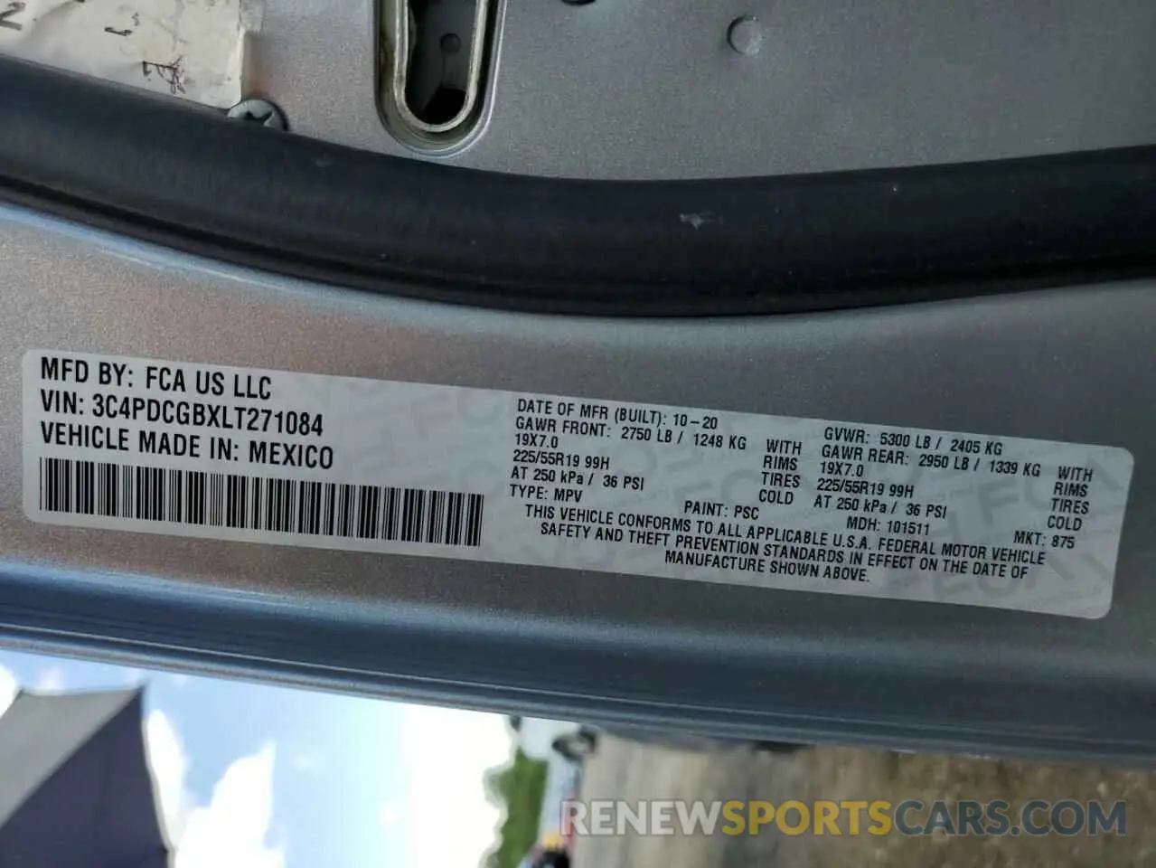 13 Photograph of a damaged car 3C4PDCGBXLT271084 DODGE JOURNEY 2020