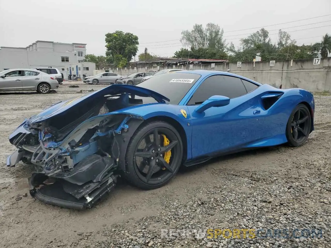 1 Photograph of a damaged car ZFF92LLA9M0264378 FERRARI ALL MODELS 2021