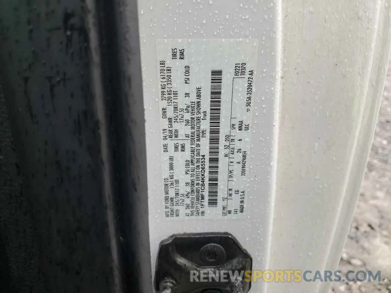 12 Photograph of a damaged car 1FTMF1CB4KKD65534 FORD All Models 2019
