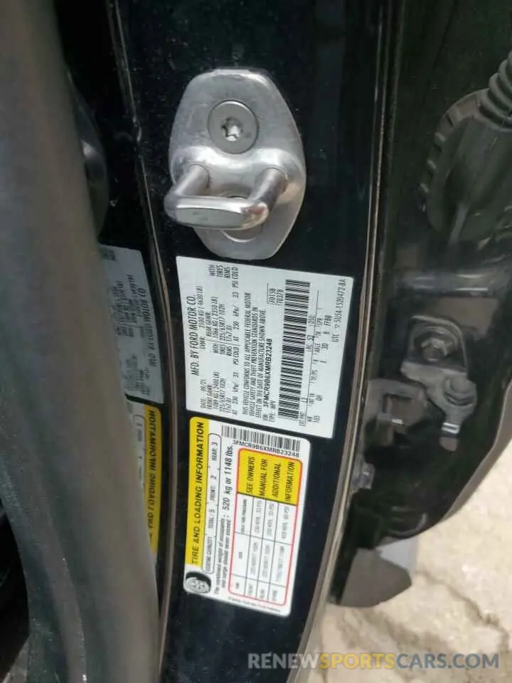 15 Photograph of a damaged car 3FMCR9B6XMRB23248 FORD BRONCO 2021