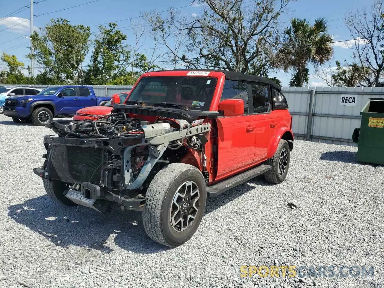 1 Photograph of a damaged car 1FMDE5BH7NLA89196 FORD BRONCO 2022