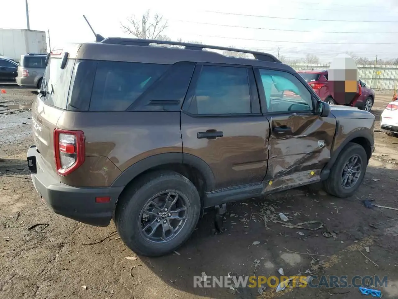 3 Photograph of a damaged car 3FMCR9B61NRE16263 FORD BRONCO 2022