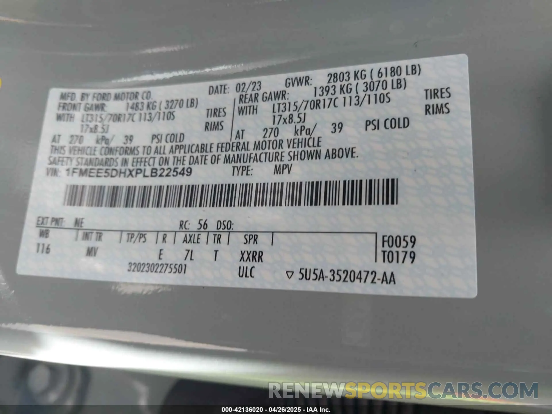9 Photograph of a damaged car 1FMEE5DHXPLB22549 FORD BRONCO 2023