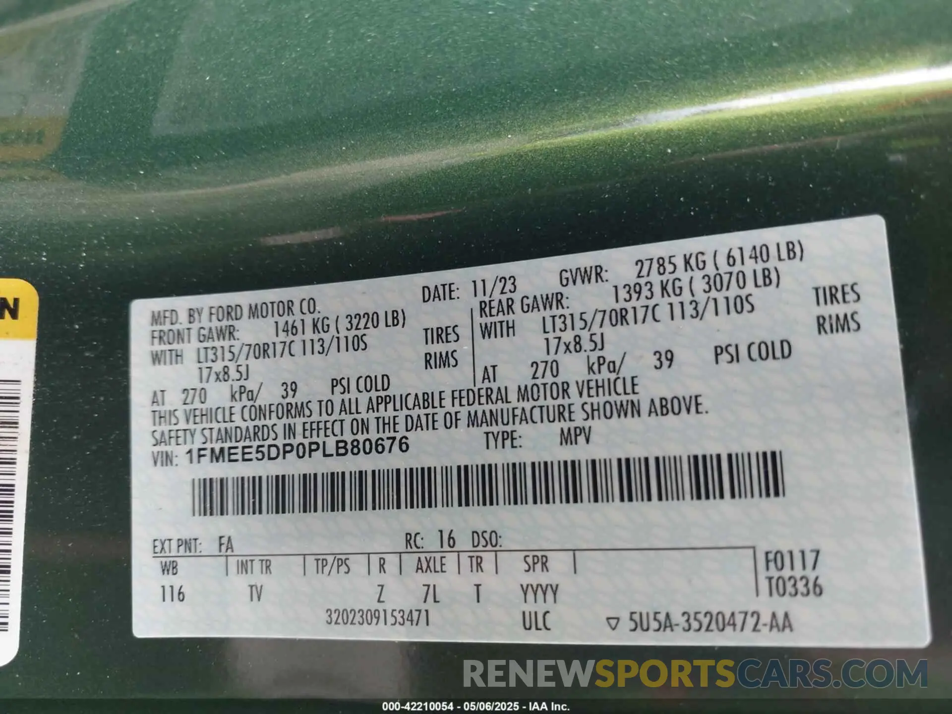 9 Photograph of a damaged car 1FMEE5DP0PLB80676 FORD BRONCO 2023