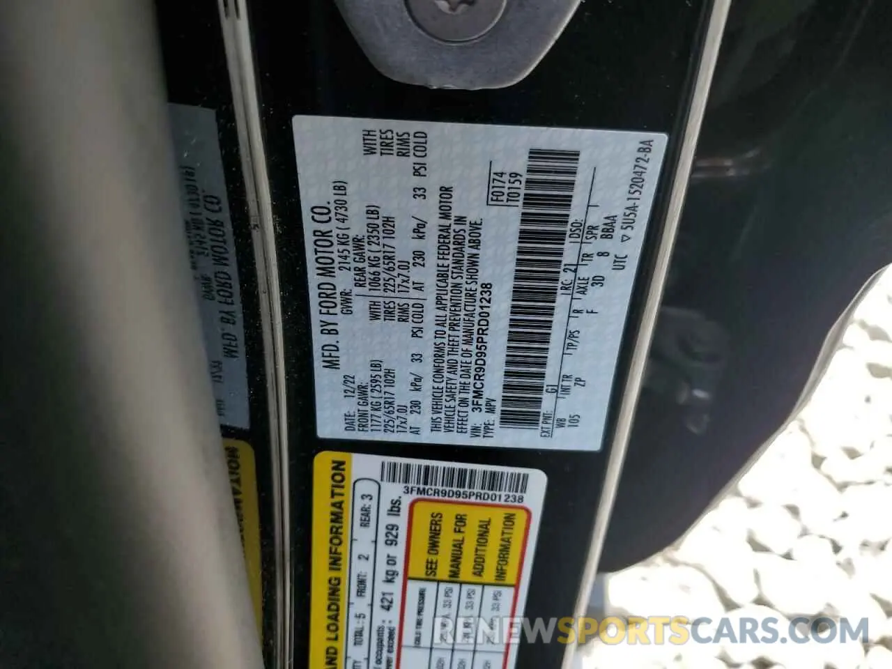 13 Photograph of a damaged car 3FMCR9D95PRD01238 FORD BRONCO 2023