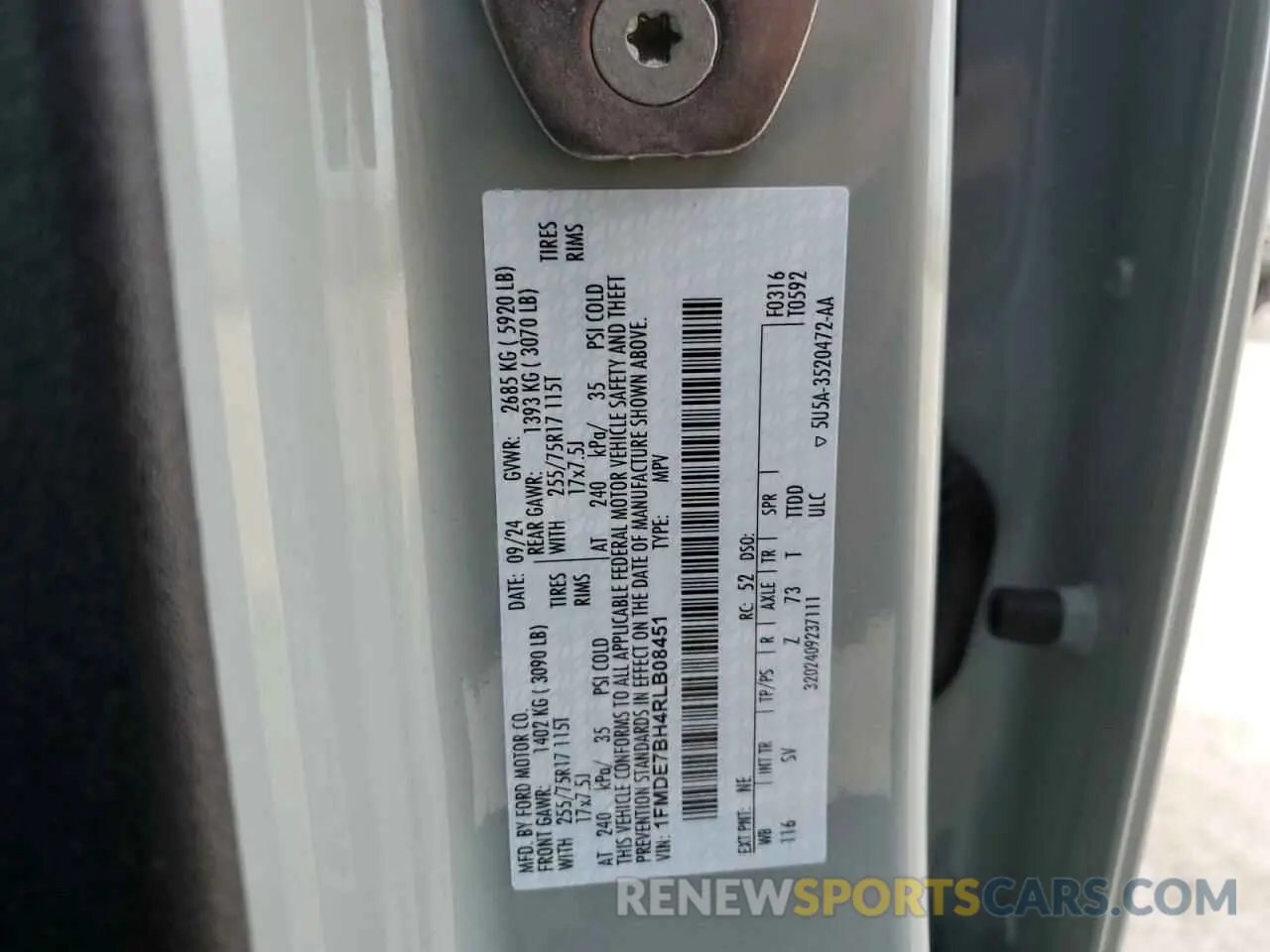 15 Photograph of a damaged car 1FMDE7BH4RLB08451 FORD BRONCO BIG 2024