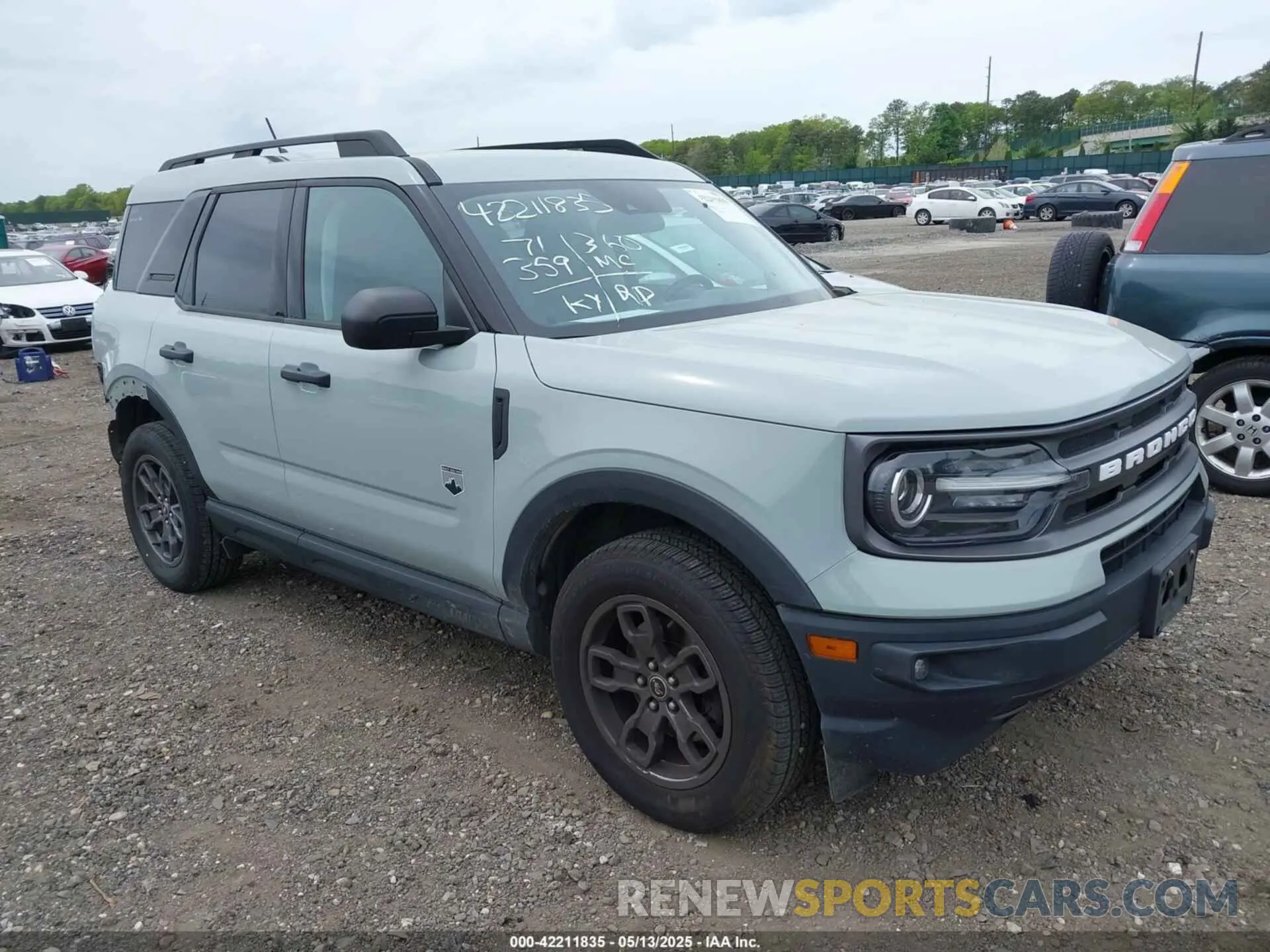 1 Photograph of a damaged car 3FMCR9B61MRB33537 FORD BRONCO SPORT 2021