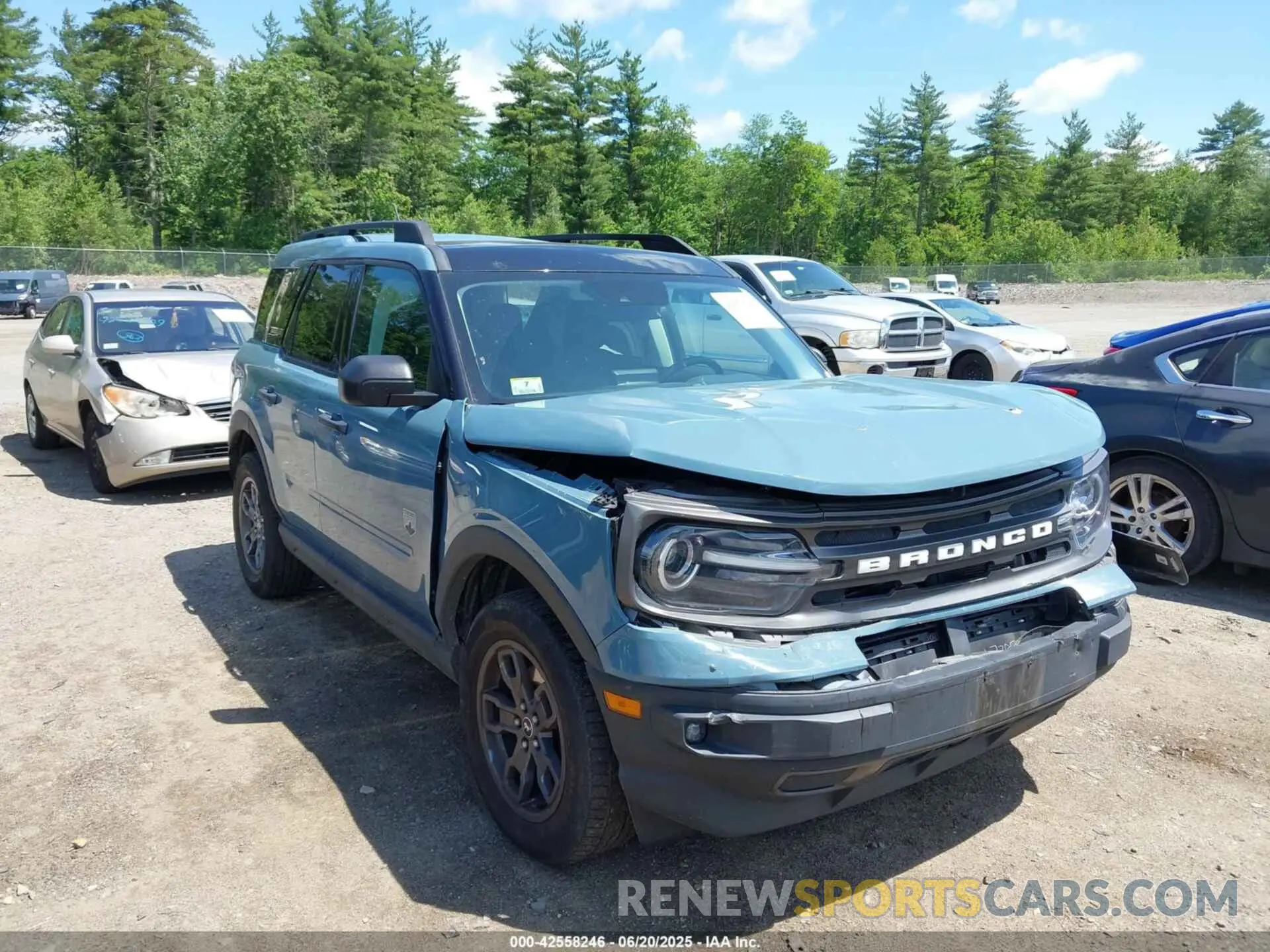 1 Photograph of a damaged car 3FMCR9B64MRA69140 FORD BRONCO SPORT 2021