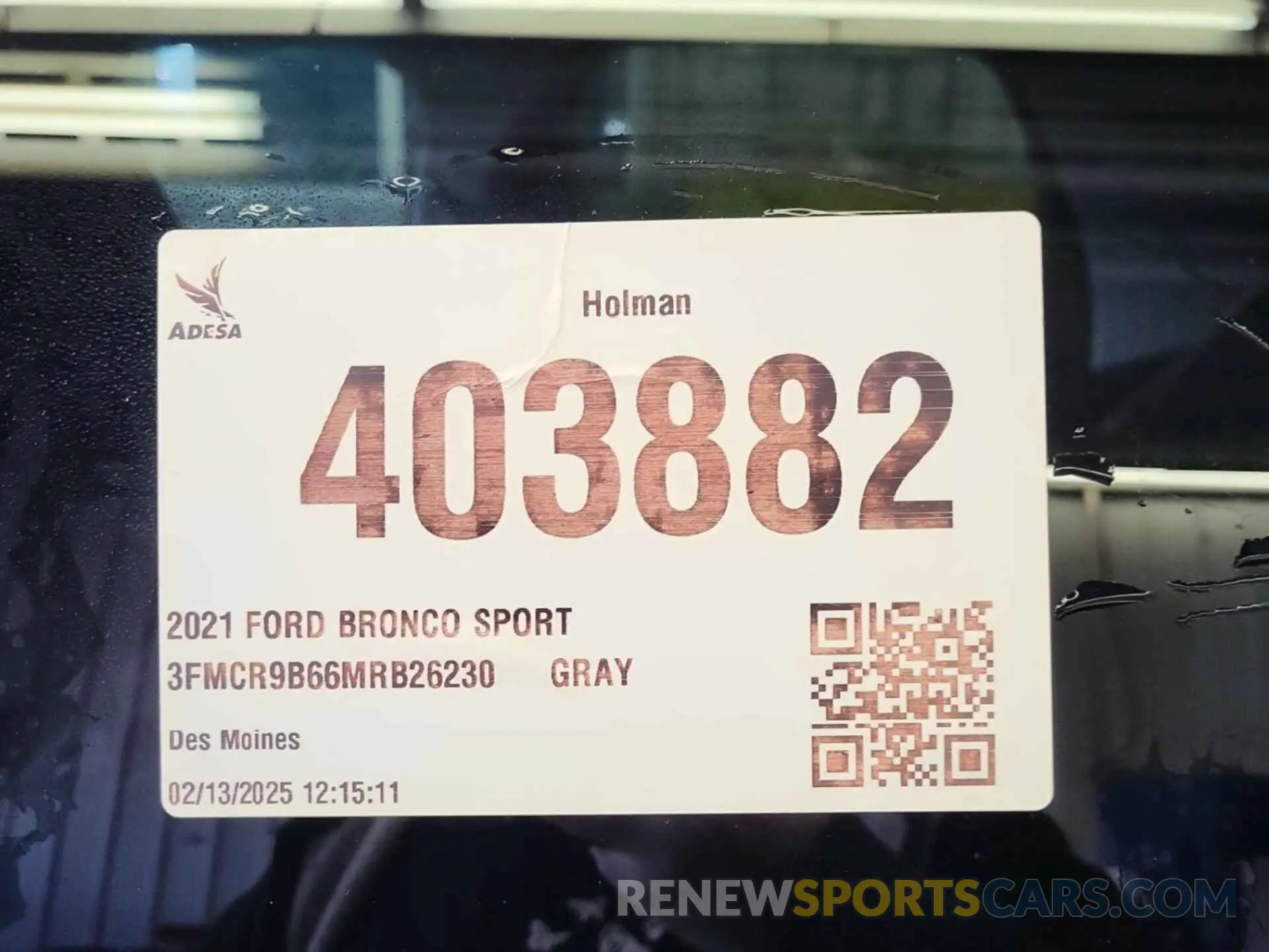 12 Photograph of a damaged car 3FMCR9B66MRB26230 FORD BRONCO SPORT 2021