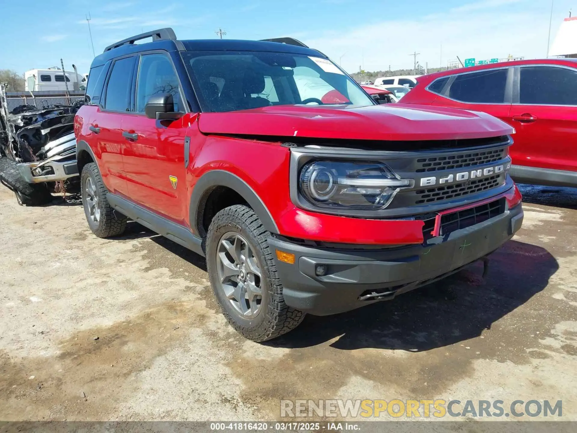1 Photograph of a damaged car 3FMCR9D93MRA64230 FORD BRONCO SPORT 2021