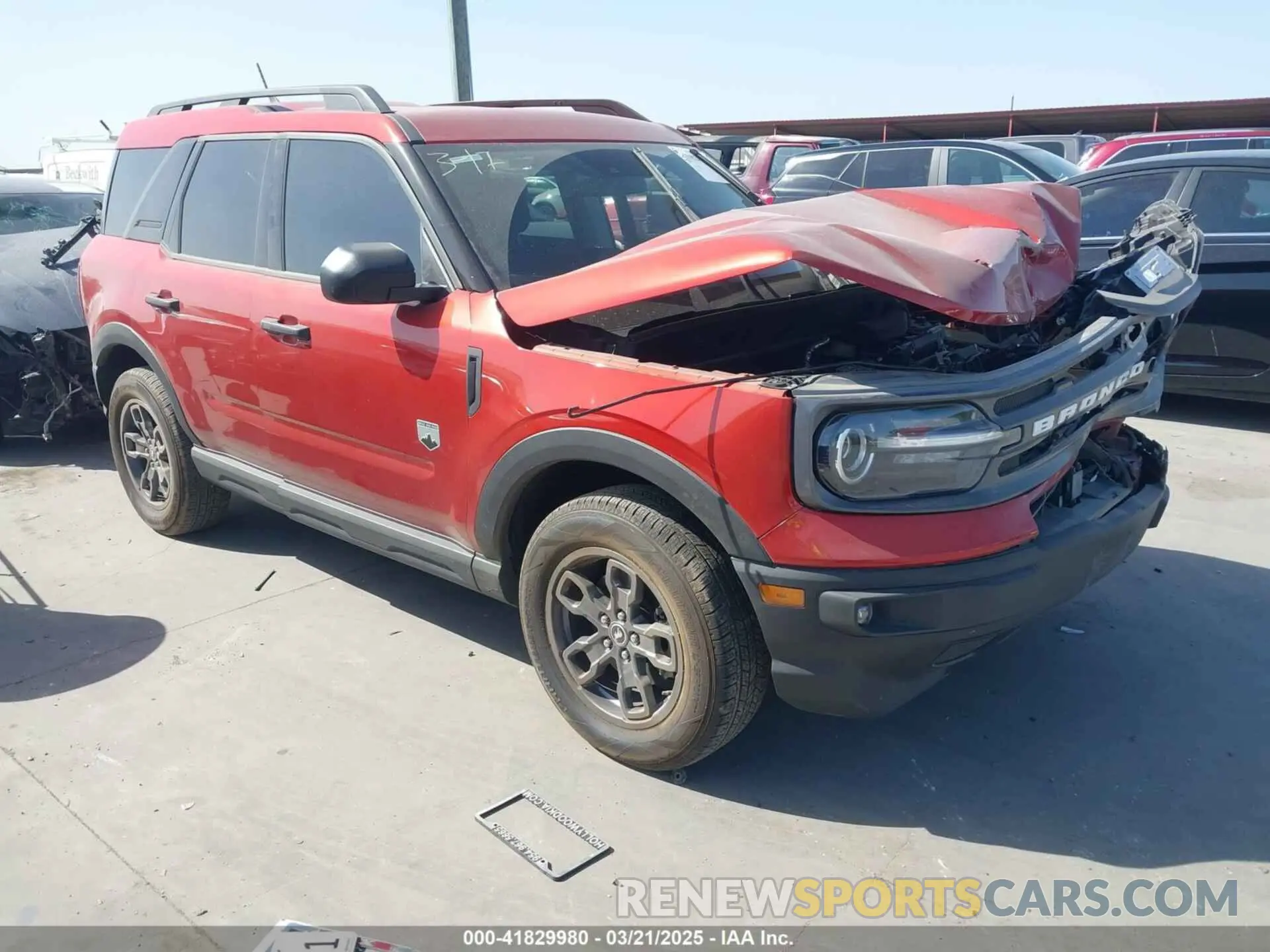 1 Photograph of a damaged car 3FMCR9B64NRD17016 FORD BRONCO SPORT 2022