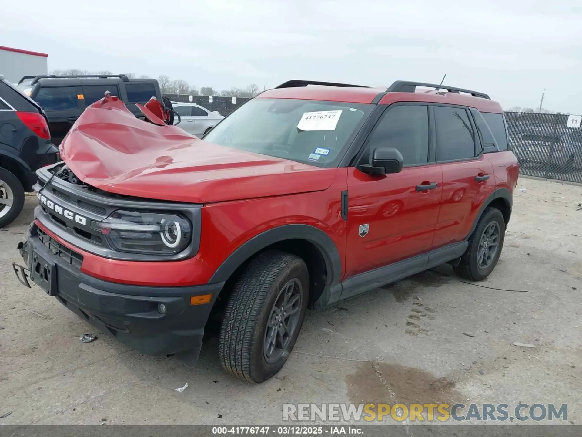 2 Photograph of a damaged car 3FMCR9B67NRE16574 FORD BRONCO SPORT 2022