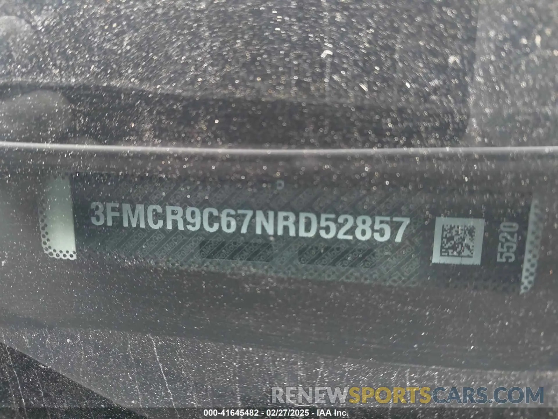 9 Photograph of a damaged car 3FMCR9C67NRD52857 FORD BRONCO SPORT 2022