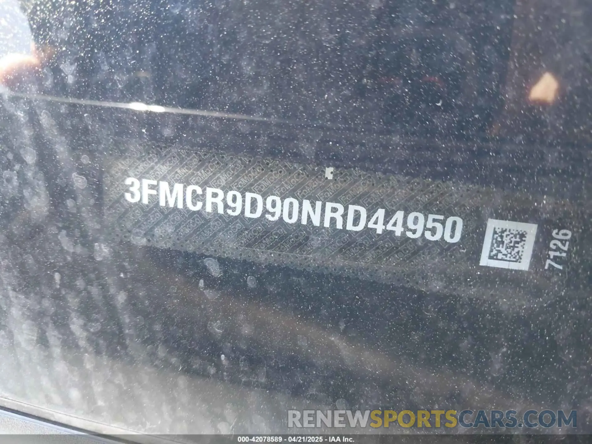 9 Photograph of a damaged car 3FMCR9D90NRD44950 FORD BRONCO SPORT 2022