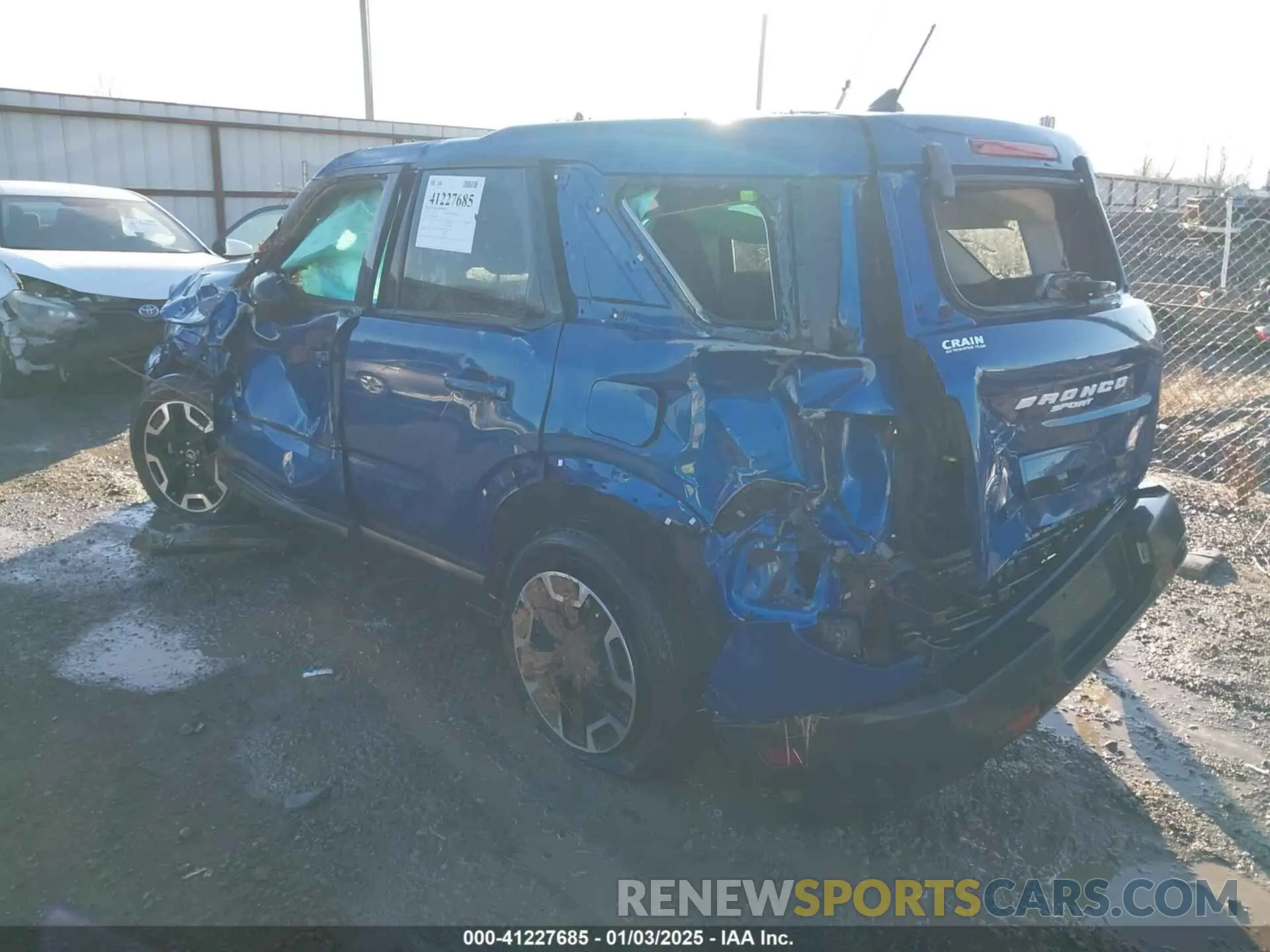 3 Photograph of a damaged car 3FMCR9C64PRD66766 FORD BRONCO SPORT 2023