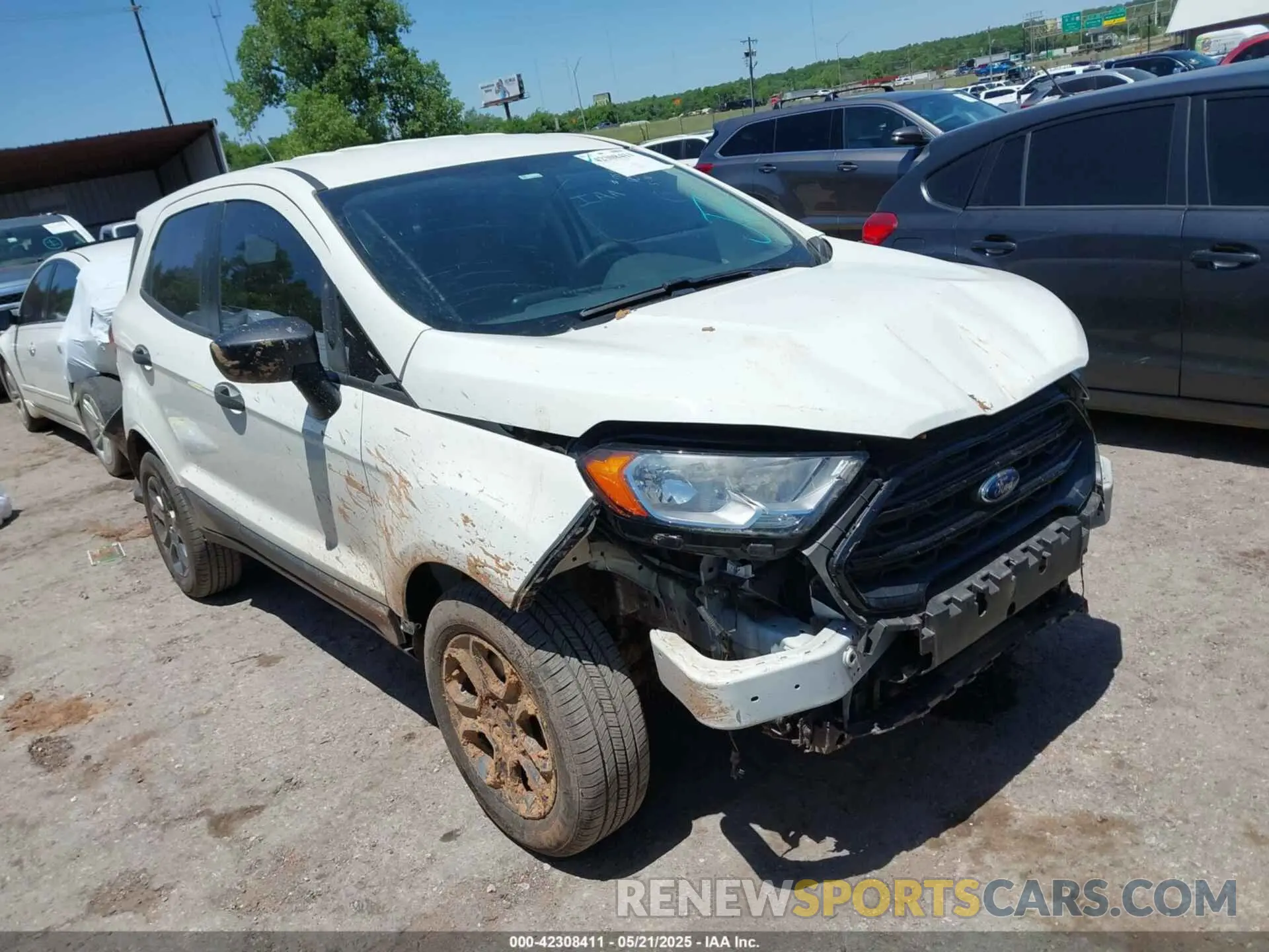 1 Photograph of a damaged car MAJ3S2FE6KC305063 FORD ECOSPORT 2019