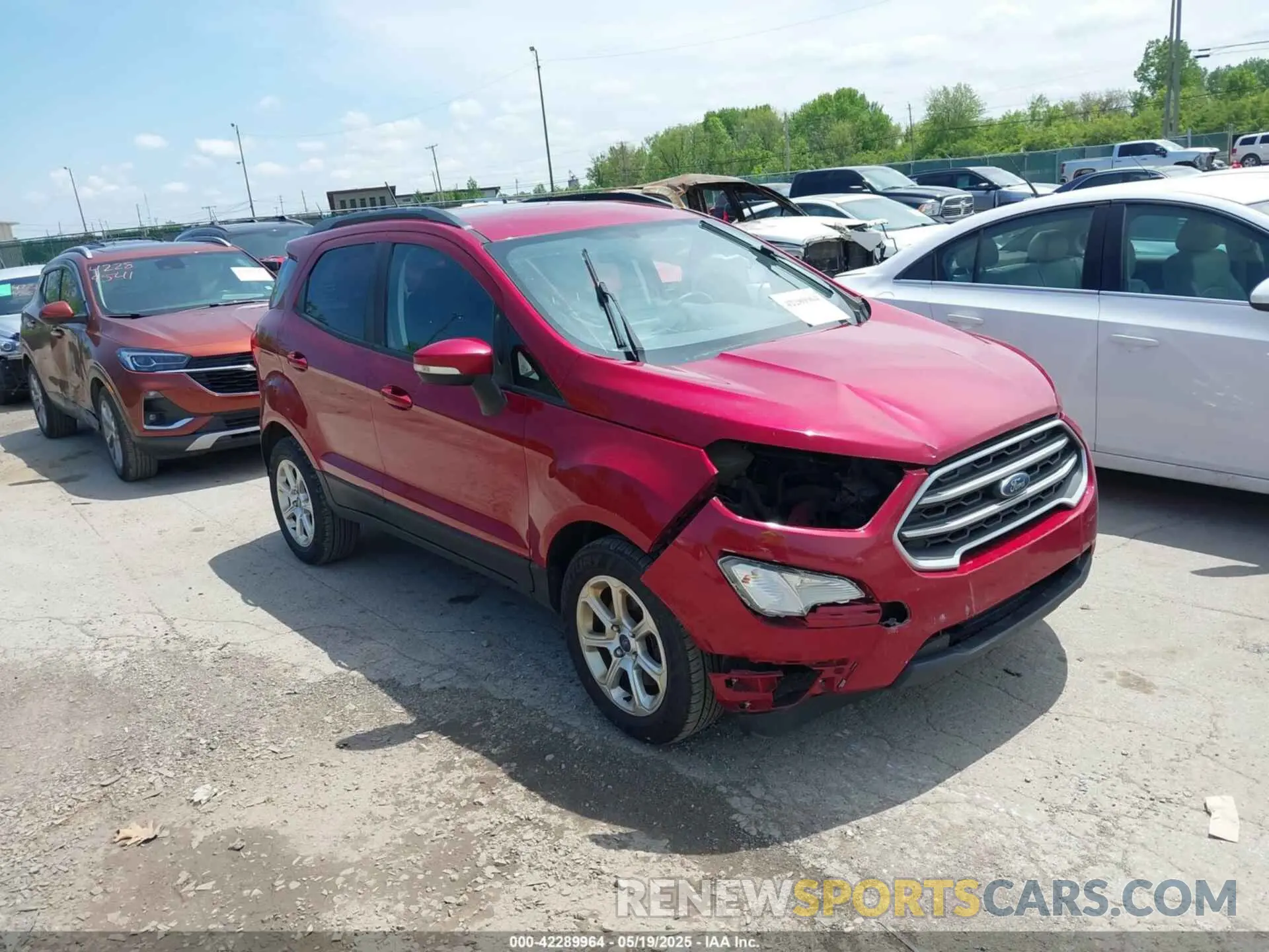 1 Photograph of a damaged car MAJ3S2GE2KC269239 FORD ECOSPORT 2019