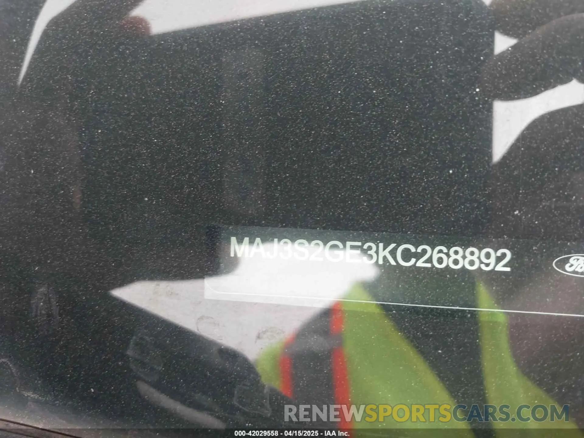 9 Photograph of a damaged car MAJ3S2GE3KC268892 FORD ECOSPORT 2019