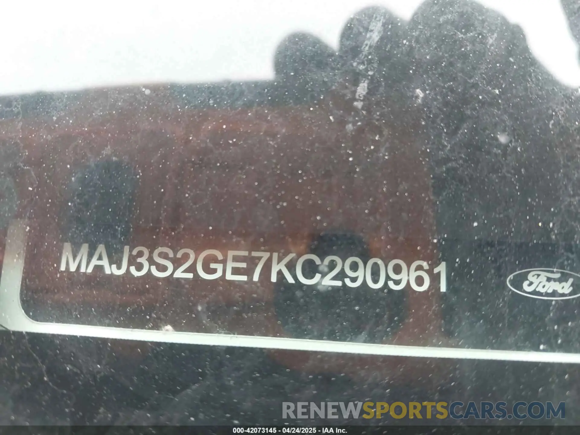 9 Photograph of a damaged car MAJ3S2GE7KC290961 FORD ECOSPORT 2019