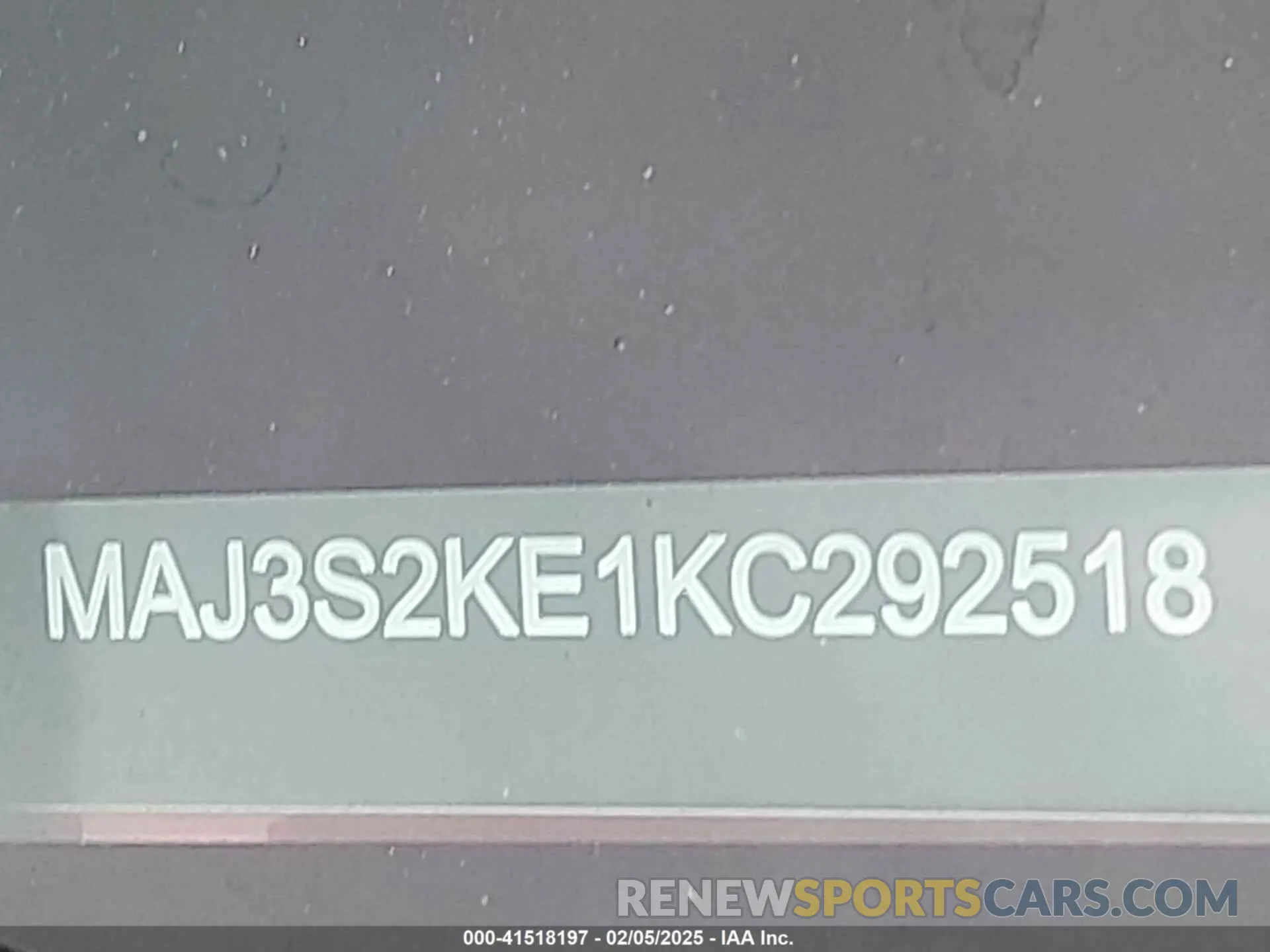 17 Photograph of a damaged car MAJ3S2KE1KC292518 FORD ECOSPORT 2019