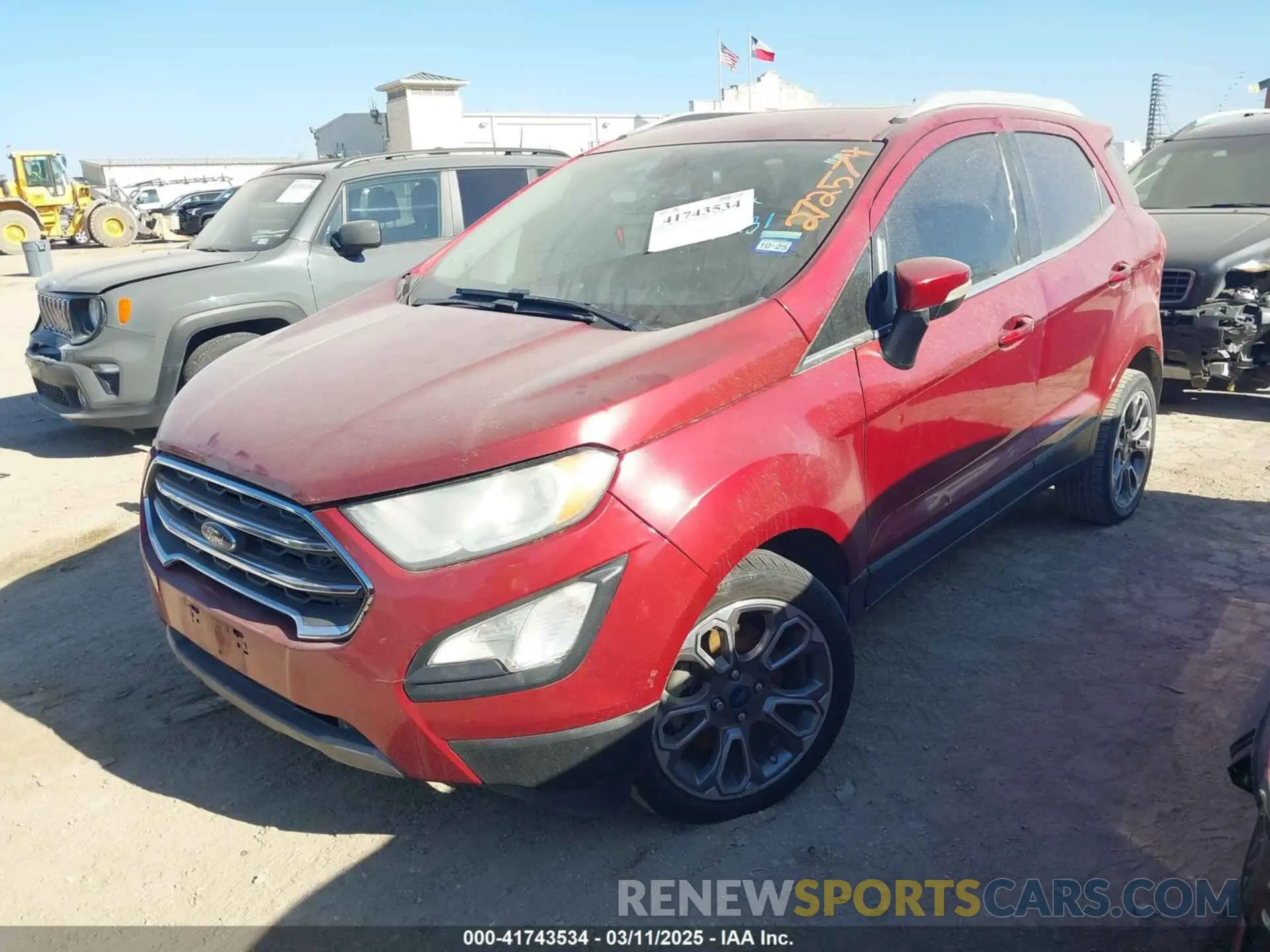 2 Photograph of a damaged car MAJ3S2KEXKC272574 FORD ECOSPORT 2019