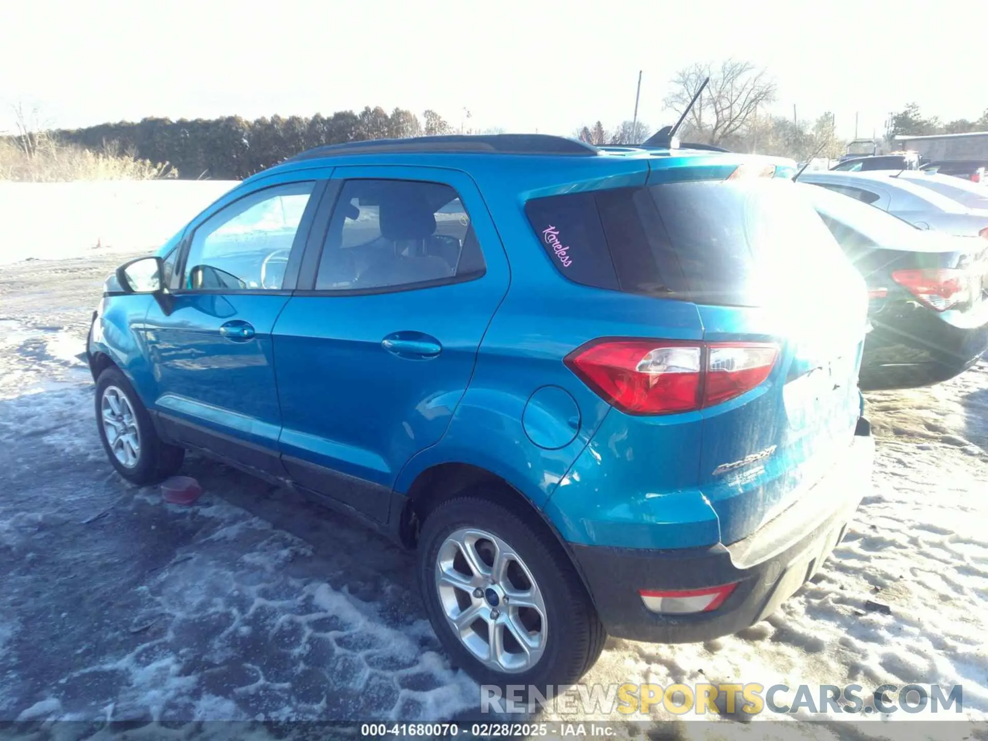 3 Photograph of a damaged car MAJ6S3GL0KC270598 FORD ECOSPORT 2019