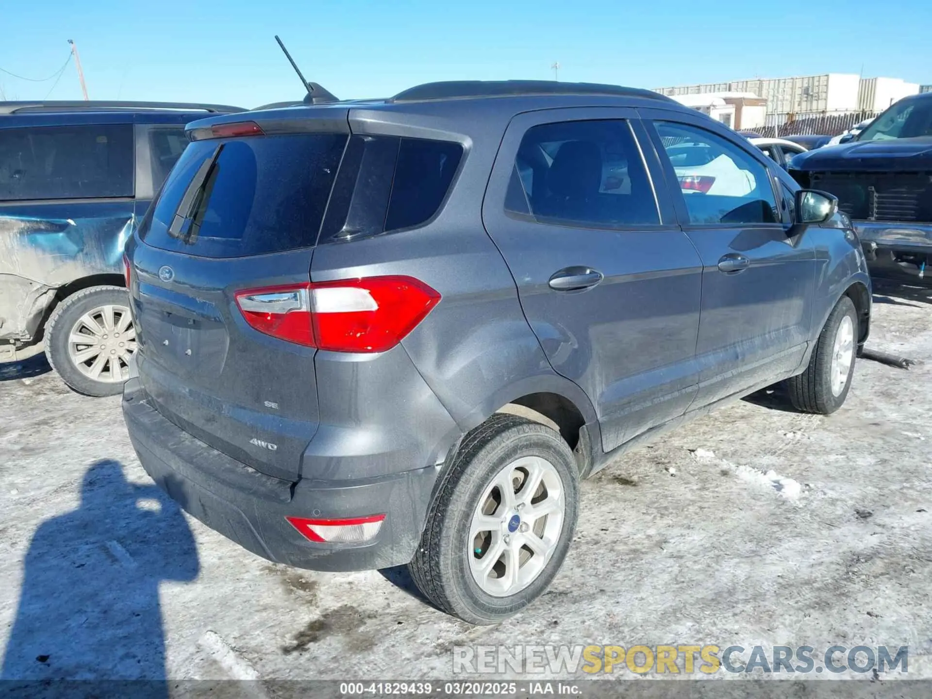 4 Photograph of a damaged car MAJ6S3GL0KC278751 FORD ECOSPORT 2019