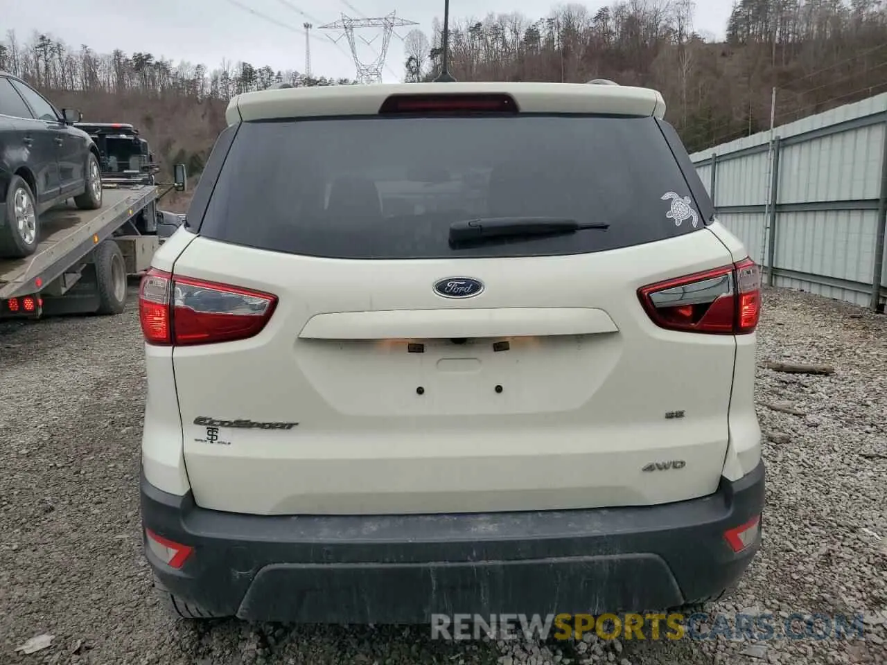 6 Photograph of a damaged car MAJ6S3GL1KC294750 FORD ECOSPORT 2019