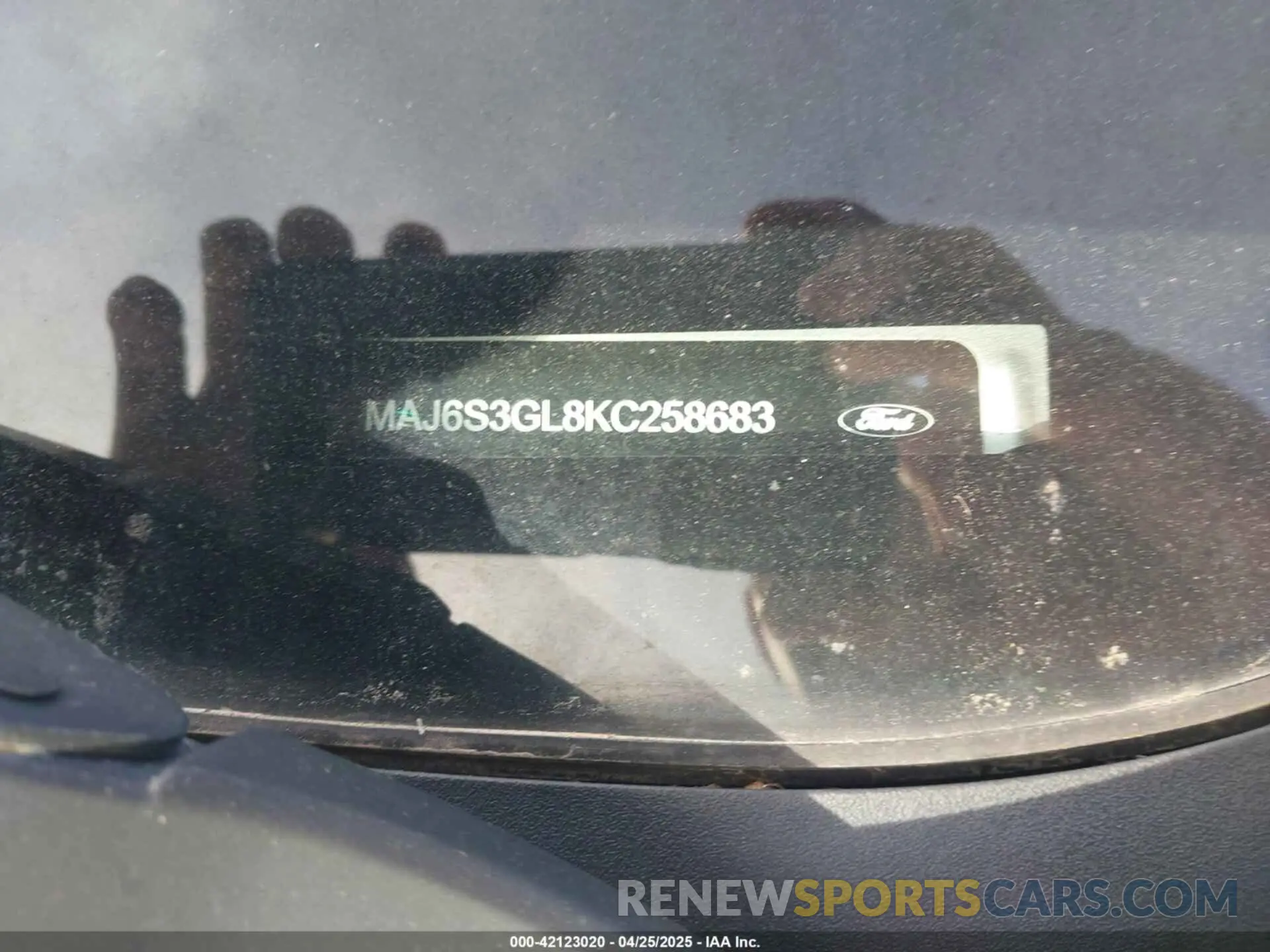 17 Photograph of a damaged car MAJ6S3GL8KC258683 FORD ECOSPORT 2019