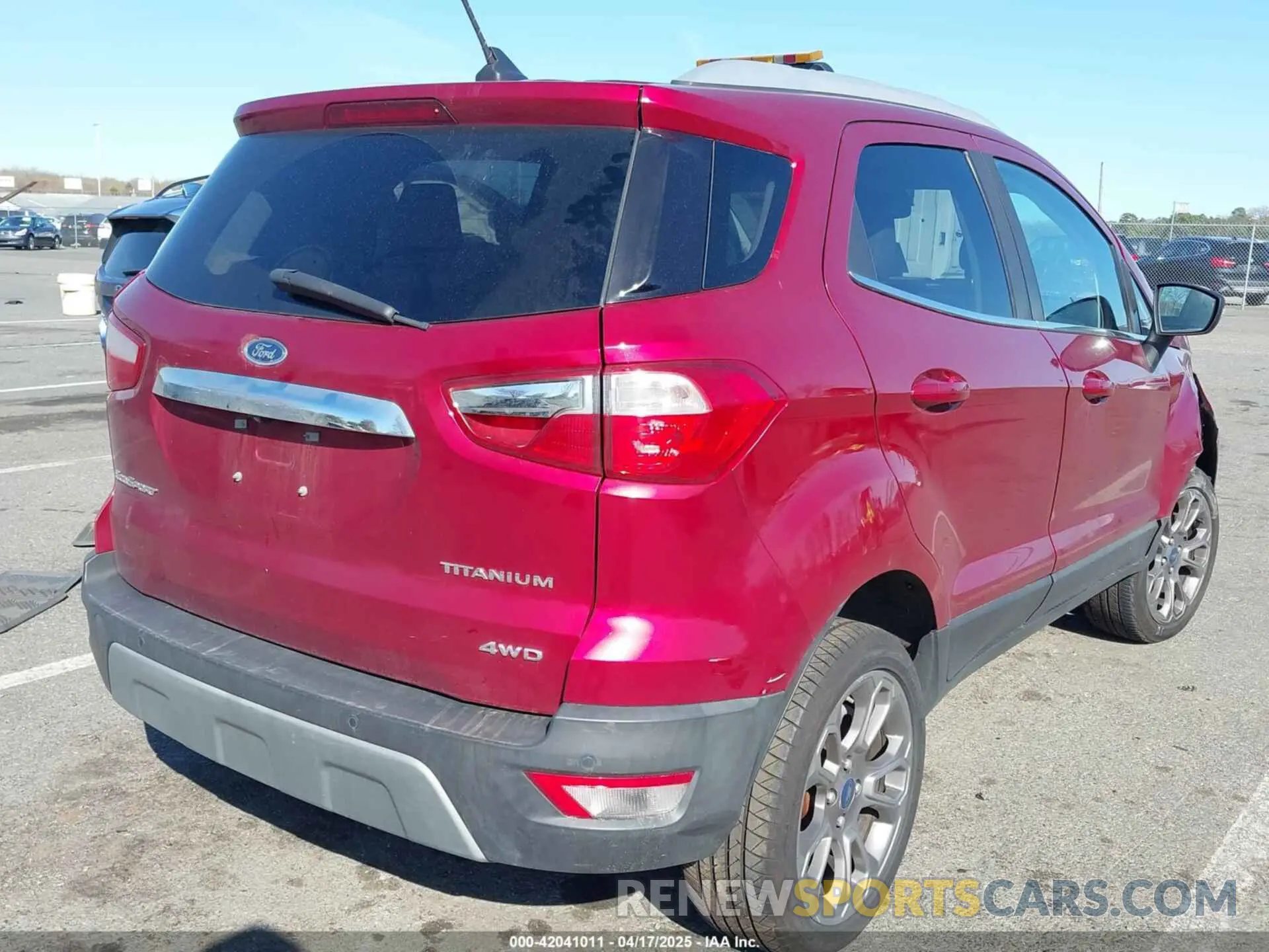 4 Photograph of a damaged car MAJ6S3KL0KC260421 FORD ECOSPORT 2019