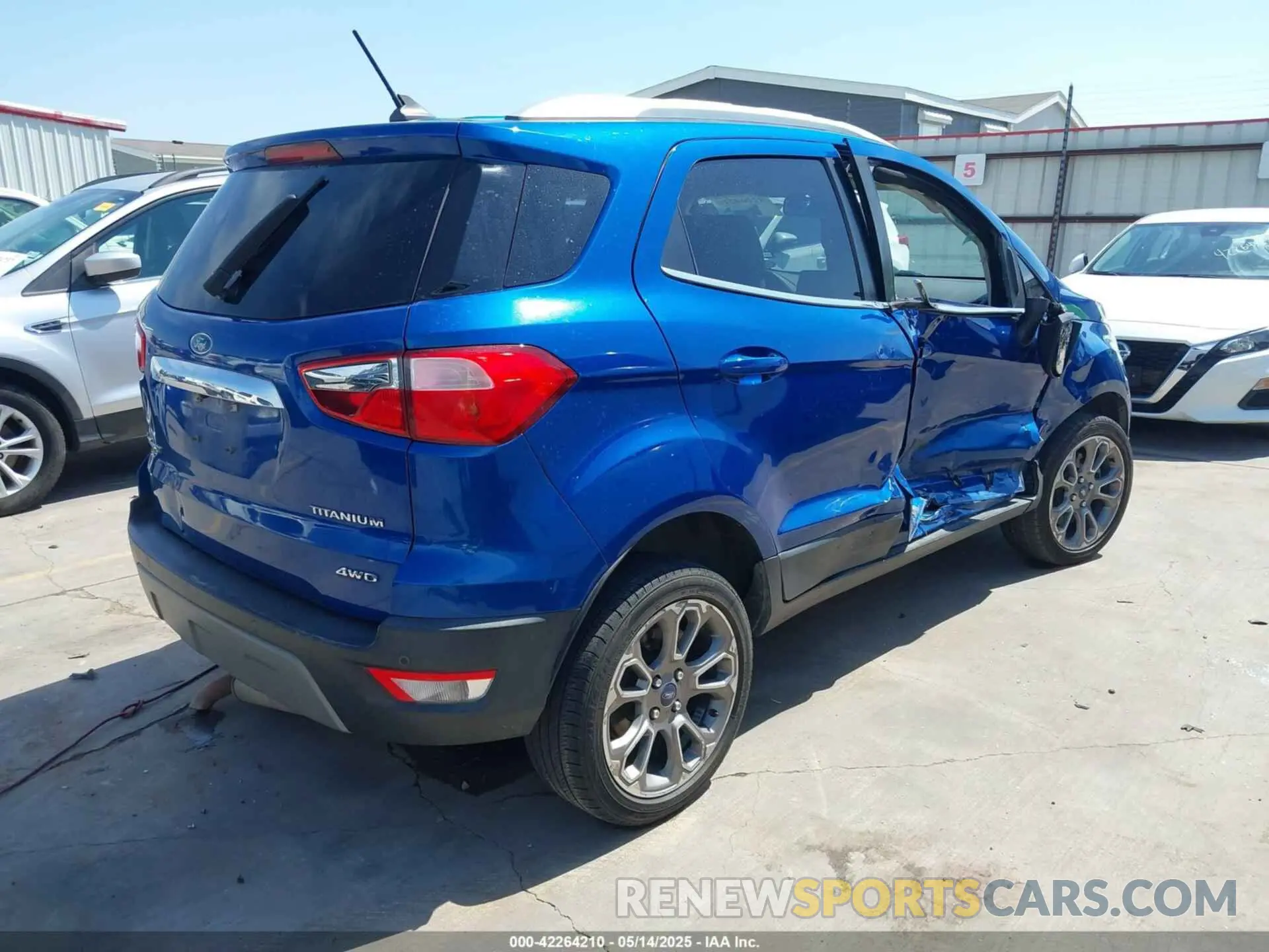 4 Photograph of a damaged car MAJ6S3KL0KC260936 FORD ECOSPORT 2019