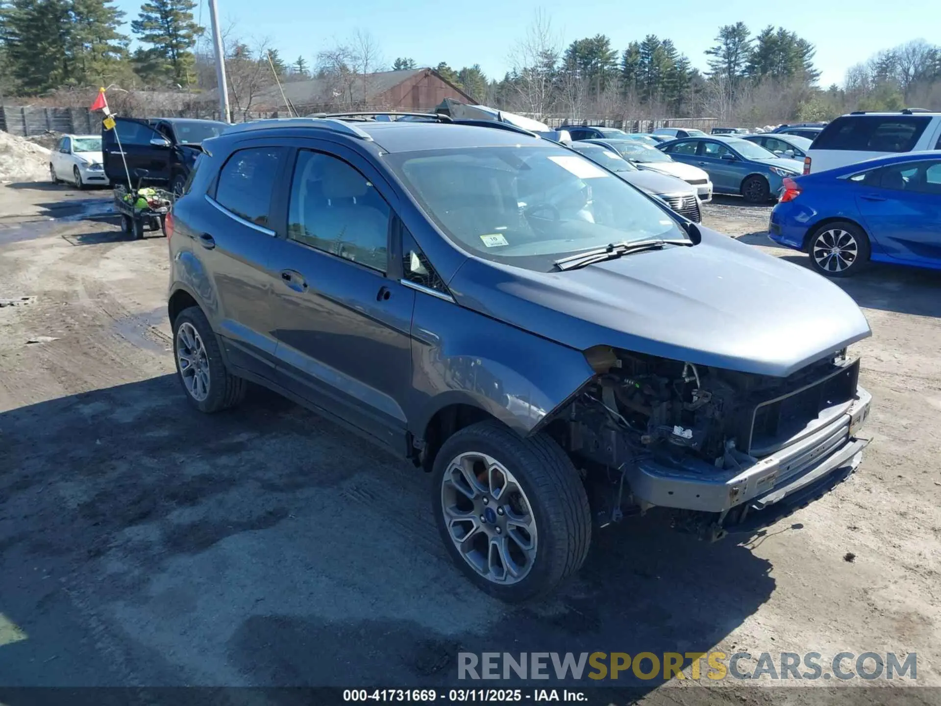 1 Photograph of a damaged car MAJ6S3KL0KC296626 FORD ECOSPORT 2019