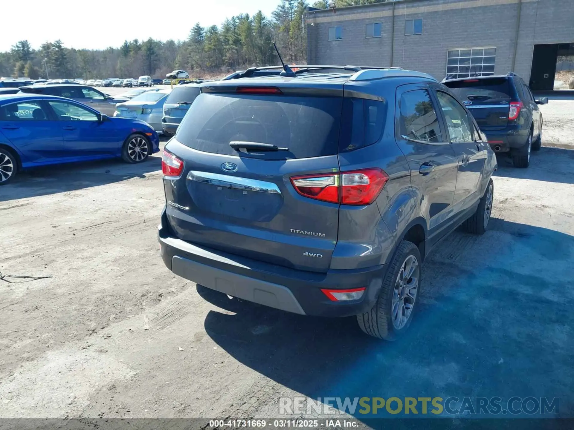 4 Photograph of a damaged car MAJ6S3KL0KC296626 FORD ECOSPORT 2019