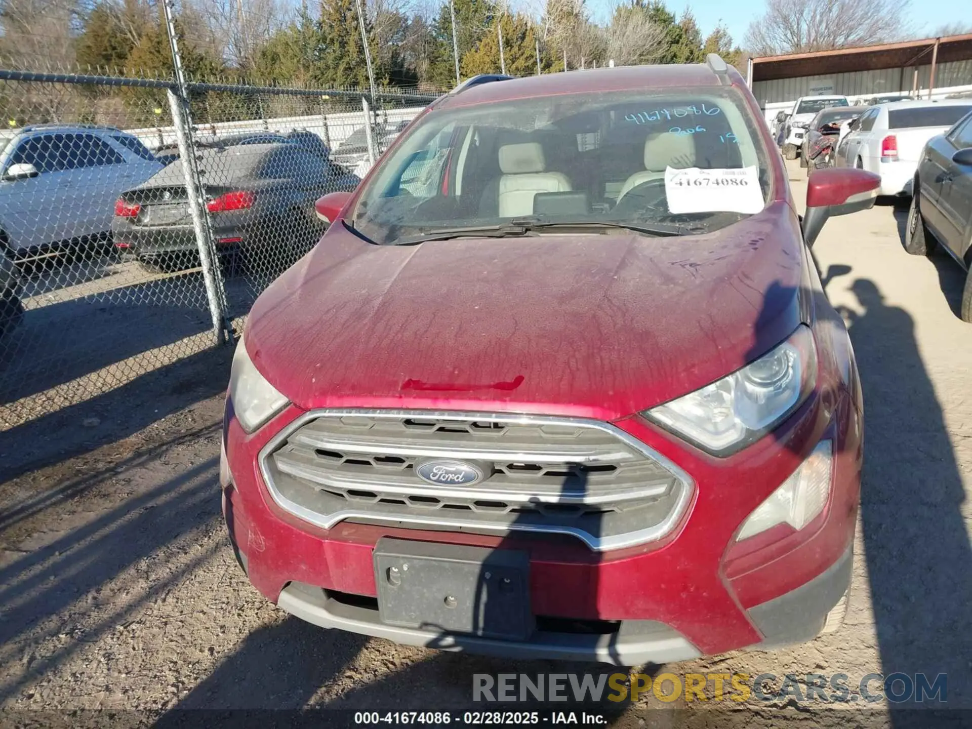 12 Photograph of a damaged car MAJ6S3KL4KC271163 FORD ECOSPORT 2019