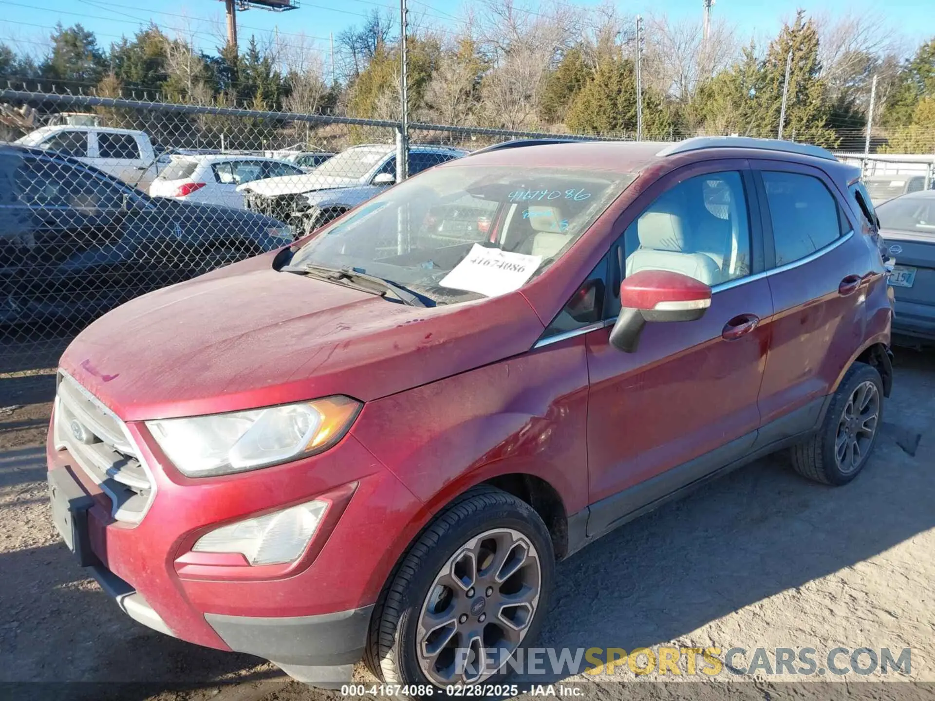 14 Photograph of a damaged car MAJ6S3KL4KC271163 FORD ECOSPORT 2019
