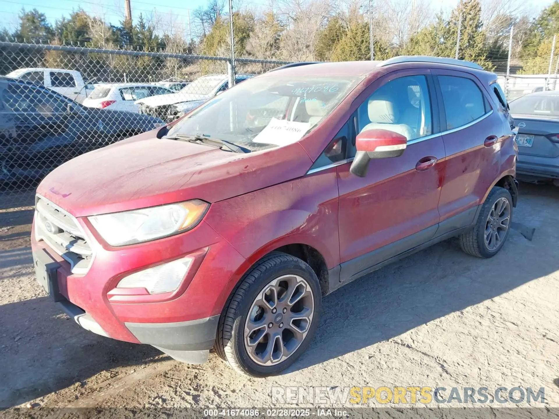 2 Photograph of a damaged car MAJ6S3KL4KC271163 FORD ECOSPORT 2019