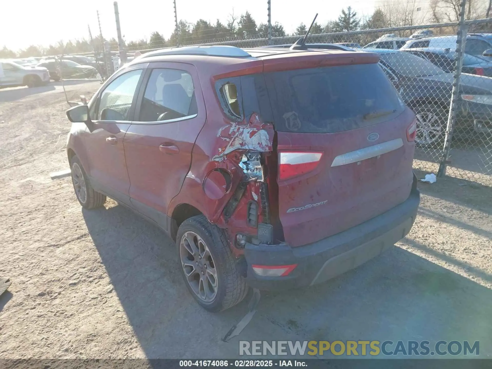 3 Photograph of a damaged car MAJ6S3KL4KC271163 FORD ECOSPORT 2019