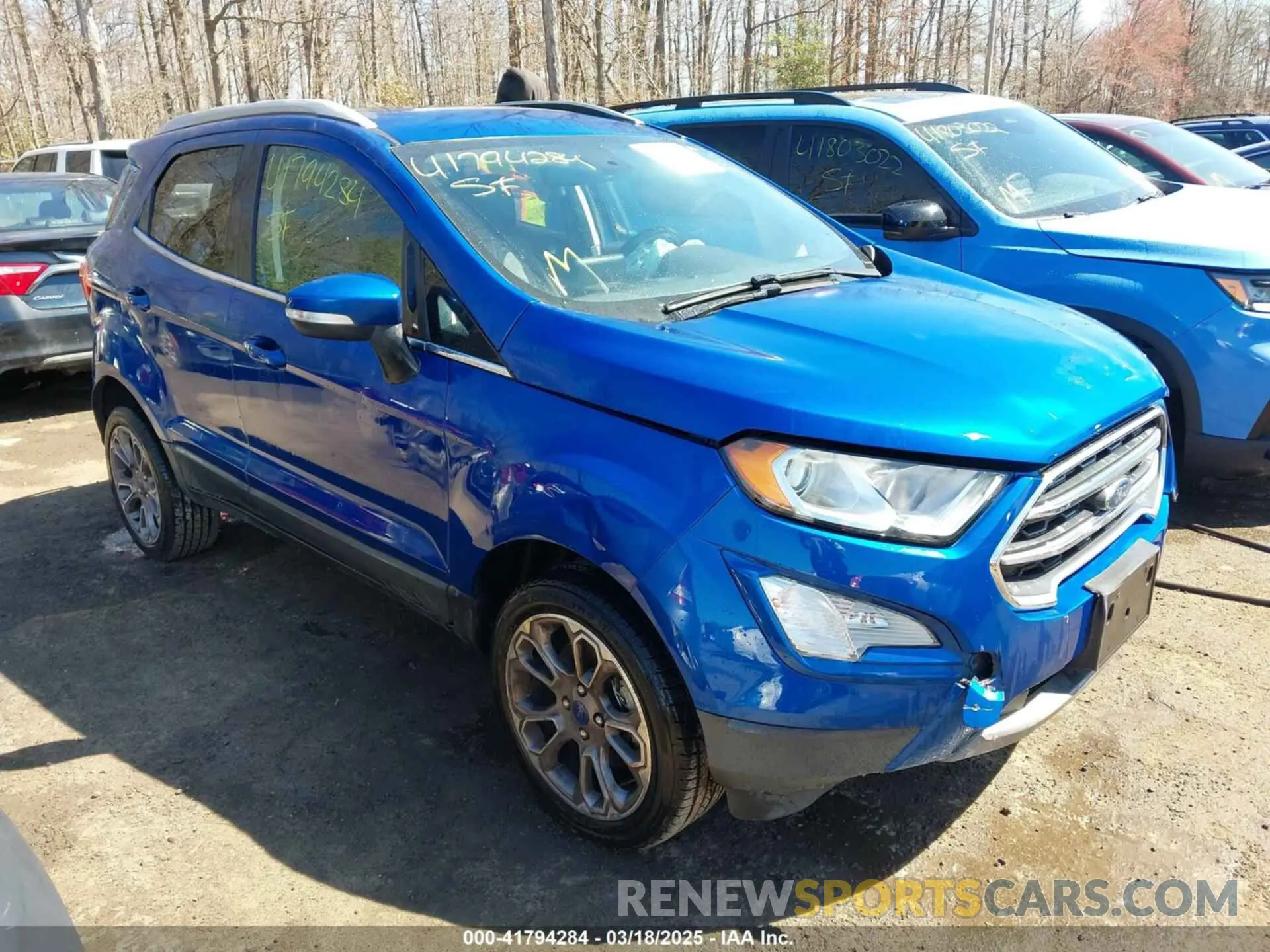 1 Photograph of a damaged car MAJ6S3KL7KC256835 FORD ECOSPORT 2019