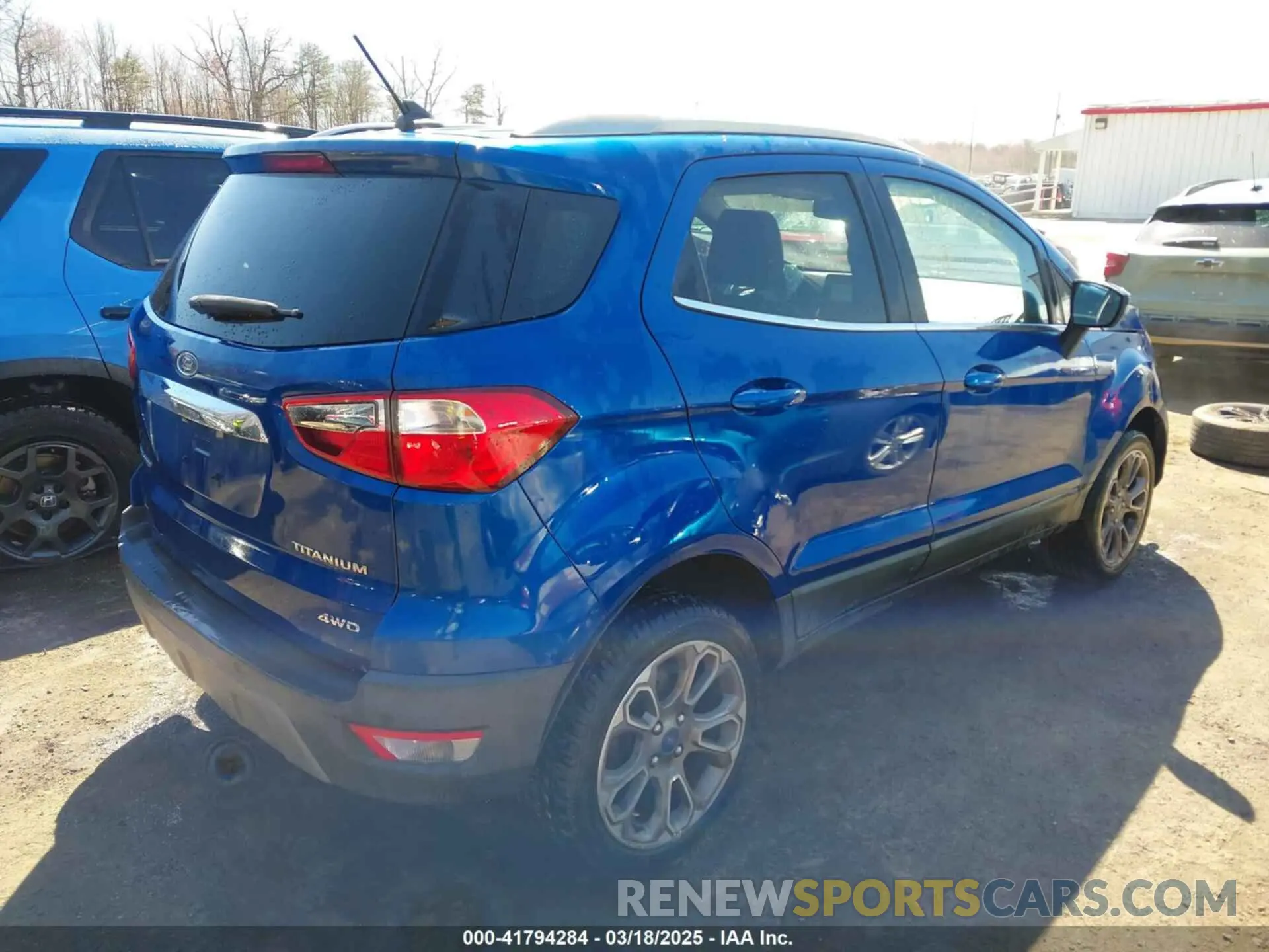 4 Photograph of a damaged car MAJ6S3KL7KC256835 FORD ECOSPORT 2019