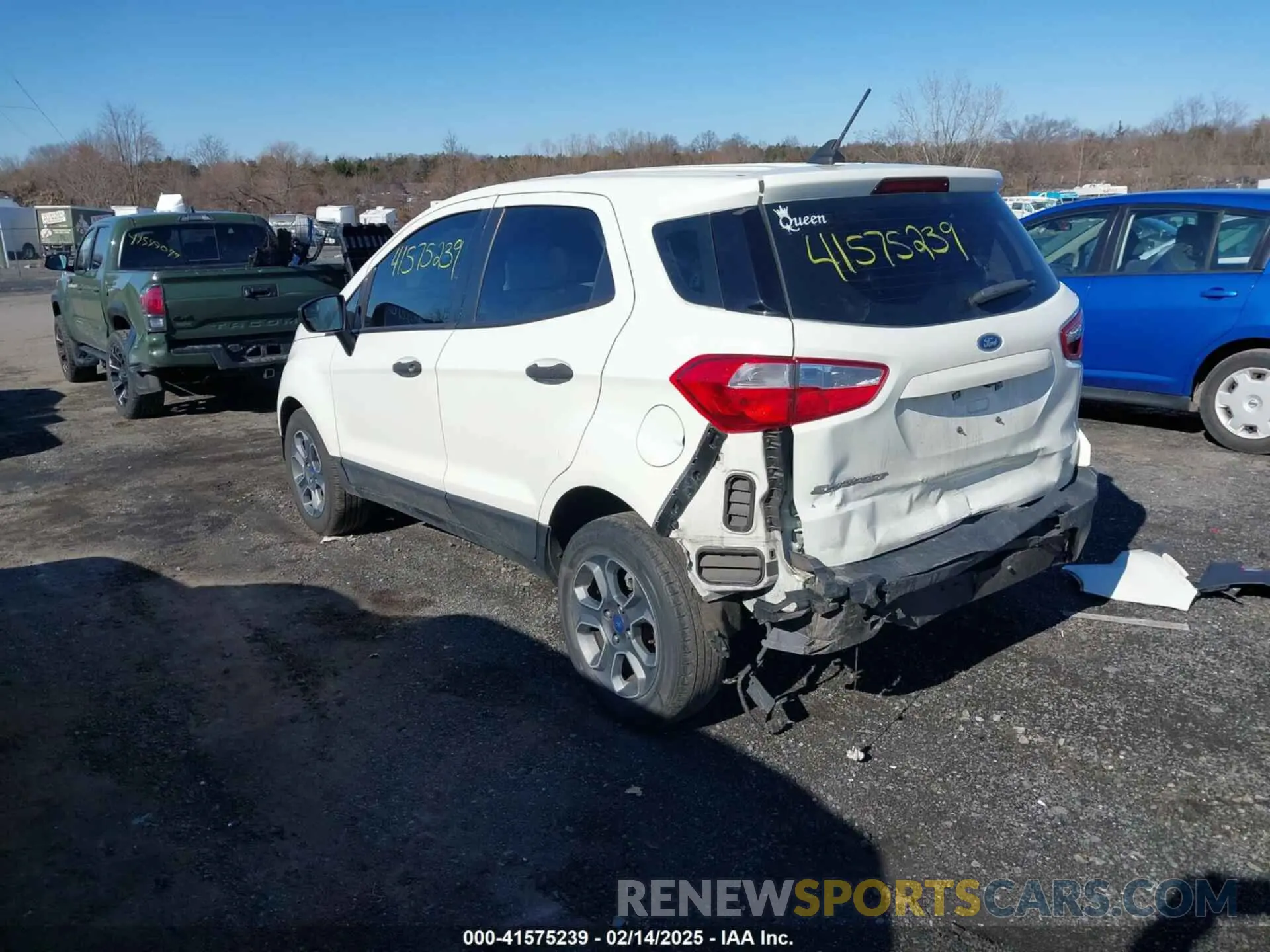 3 Photograph of a damaged car MAJ3S2FE7LC369923 FORD ECOSPORT 2020